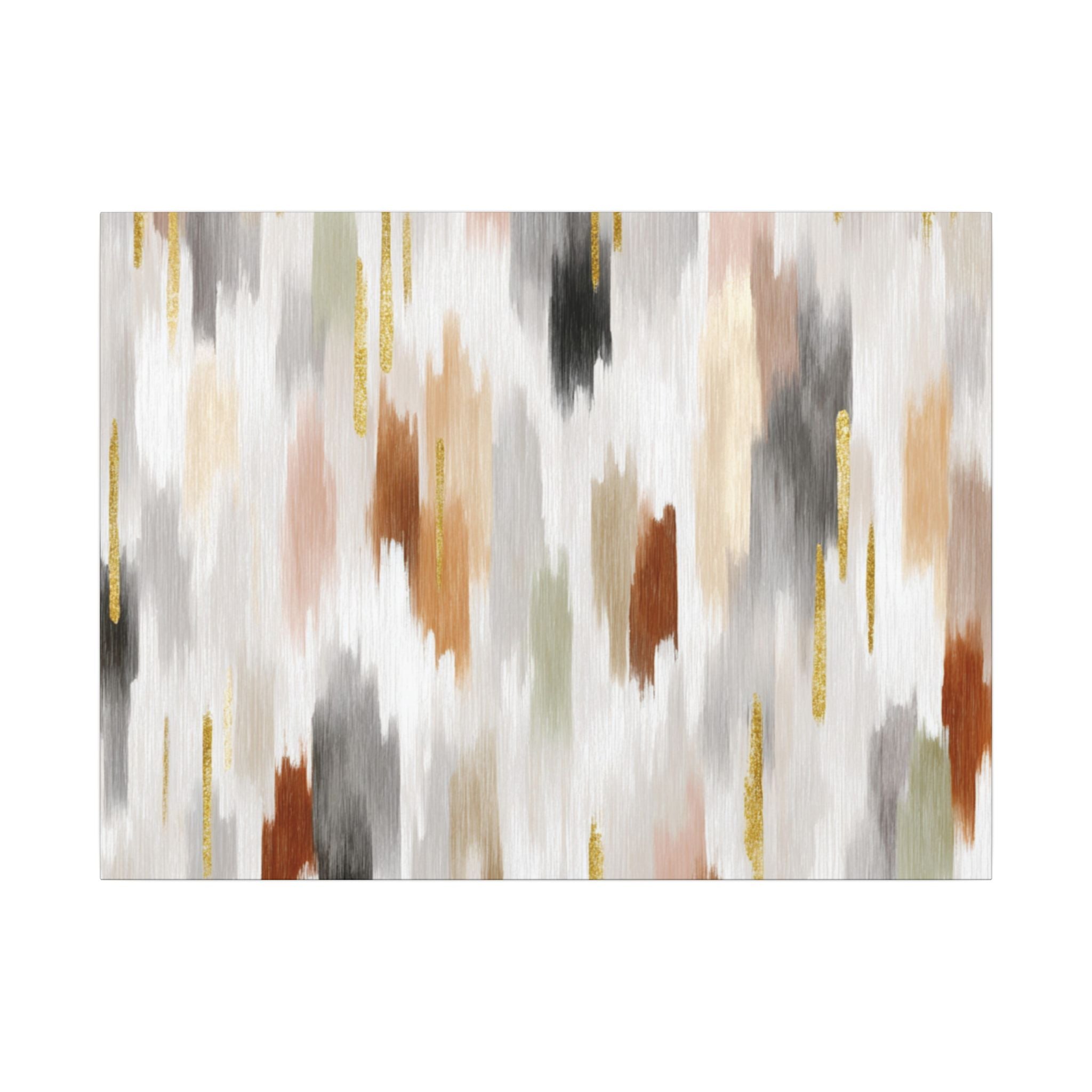The image is a large abstract painting with a variety of colors and brushstrokes, creating a dynamic and visually interesting composition.