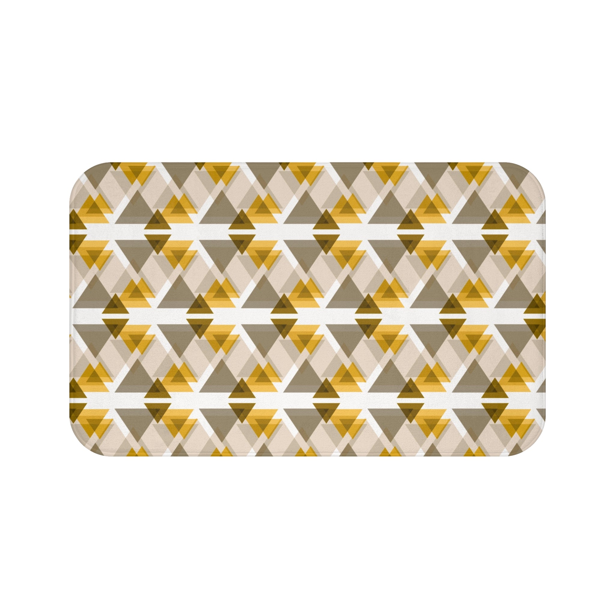 Geometric Bath Mat | Yellow Grey Kitchen Mat