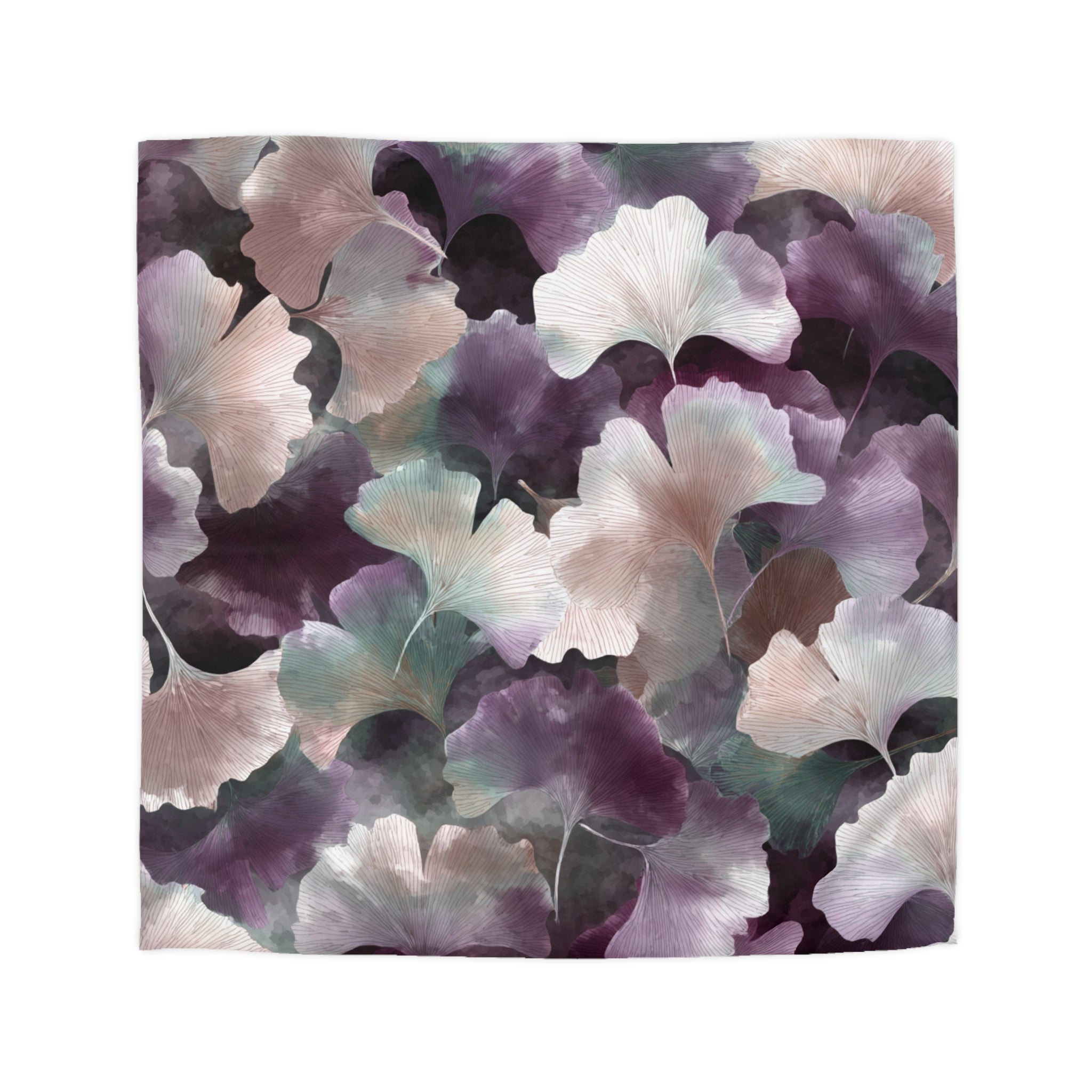 Purple Floral Duvet, Pillow Cover | Gingko Comforter, Farmhouse Bedroom Decor