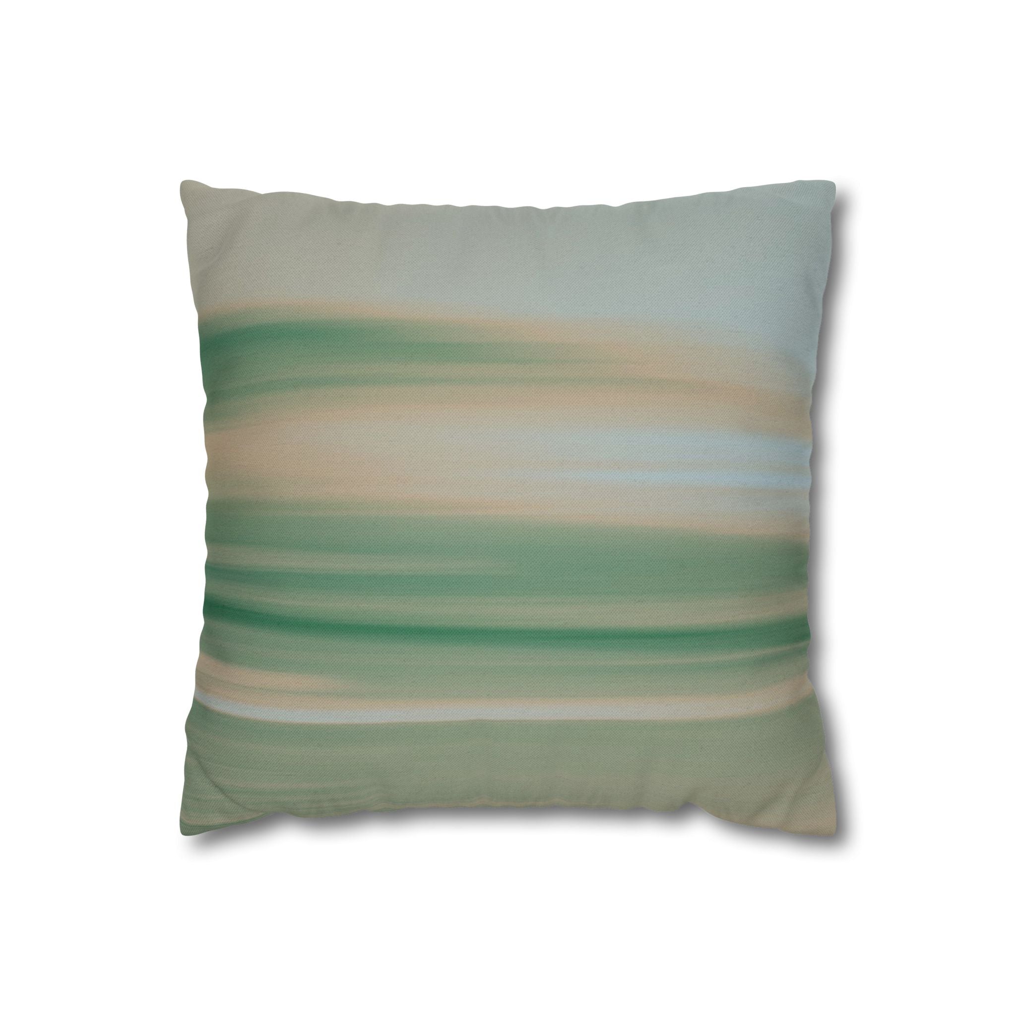 Abstract Throw Pillow Cover, Coastal Blue Green Modern Organic Decor Cushion