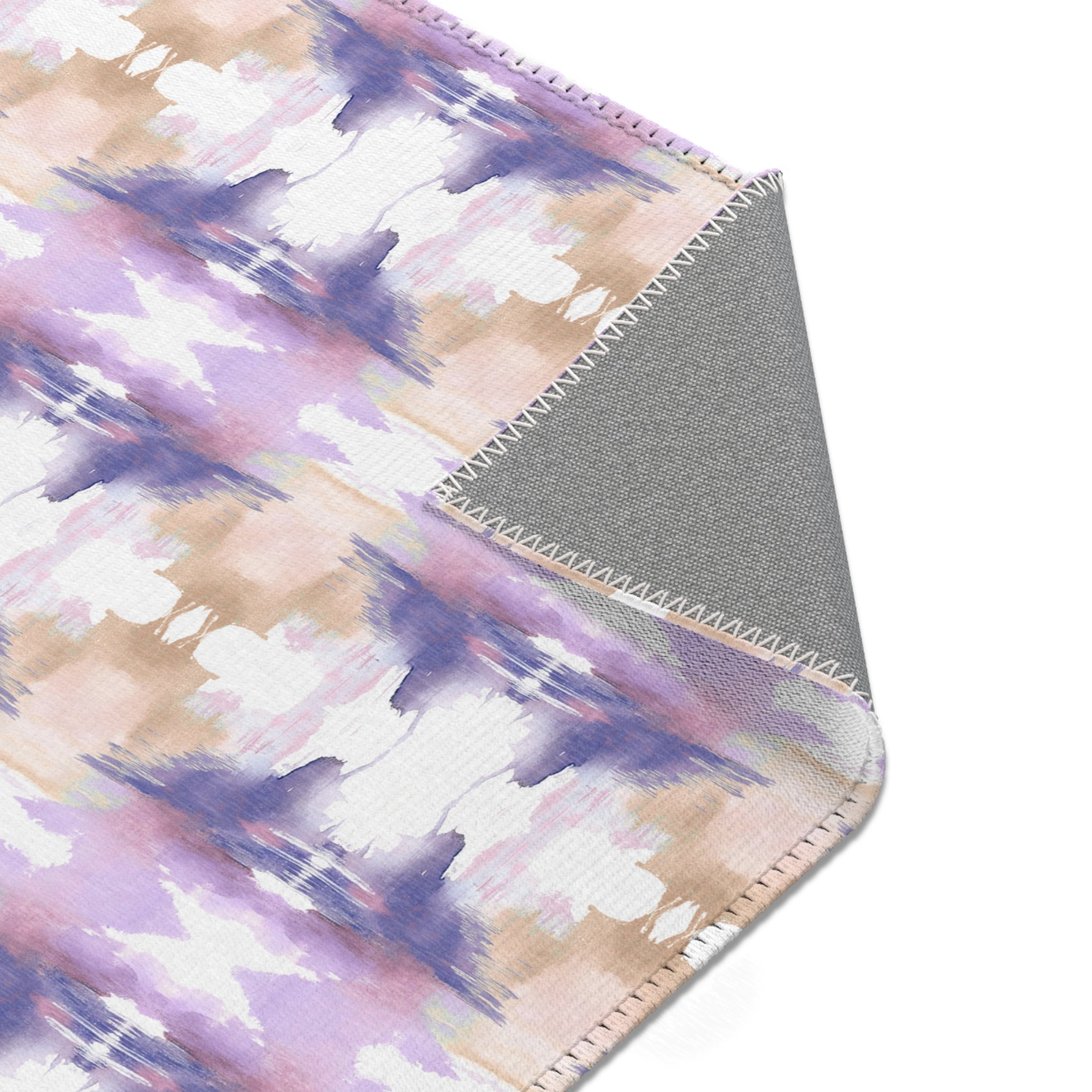 Abstract Large Area Rug | Modern Purple Blue Beige Watercolor Rug