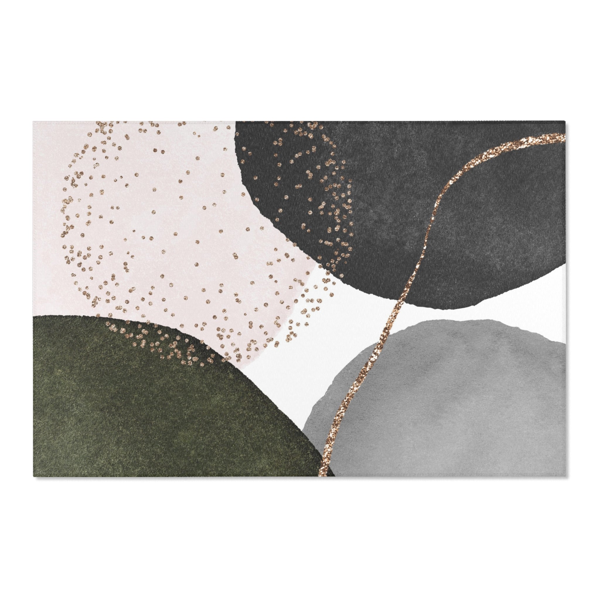 Abstract Area Rug | Grey Green Watercolor Artsy Rug