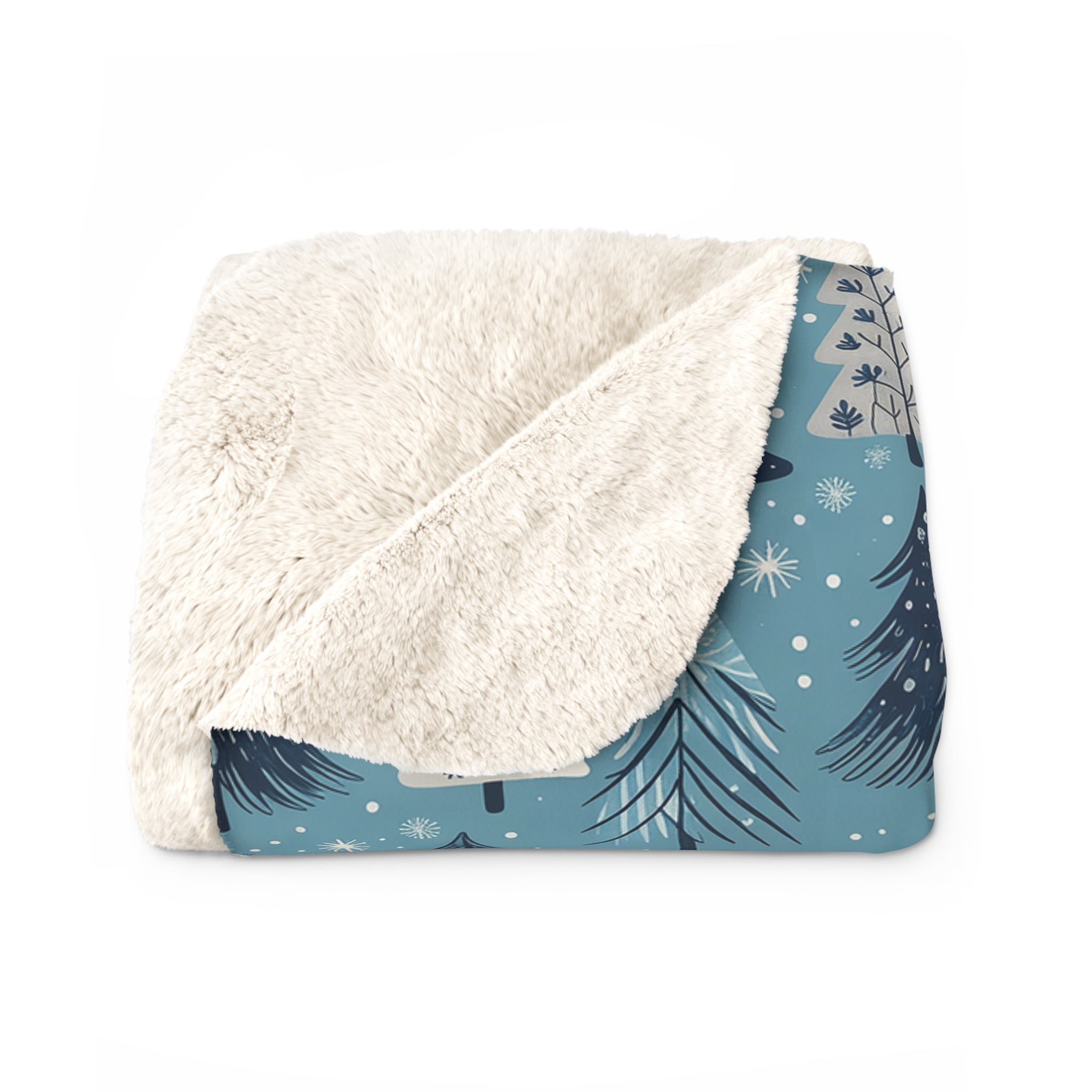 Holidays Throw Blanket | Blue Christmas Trees