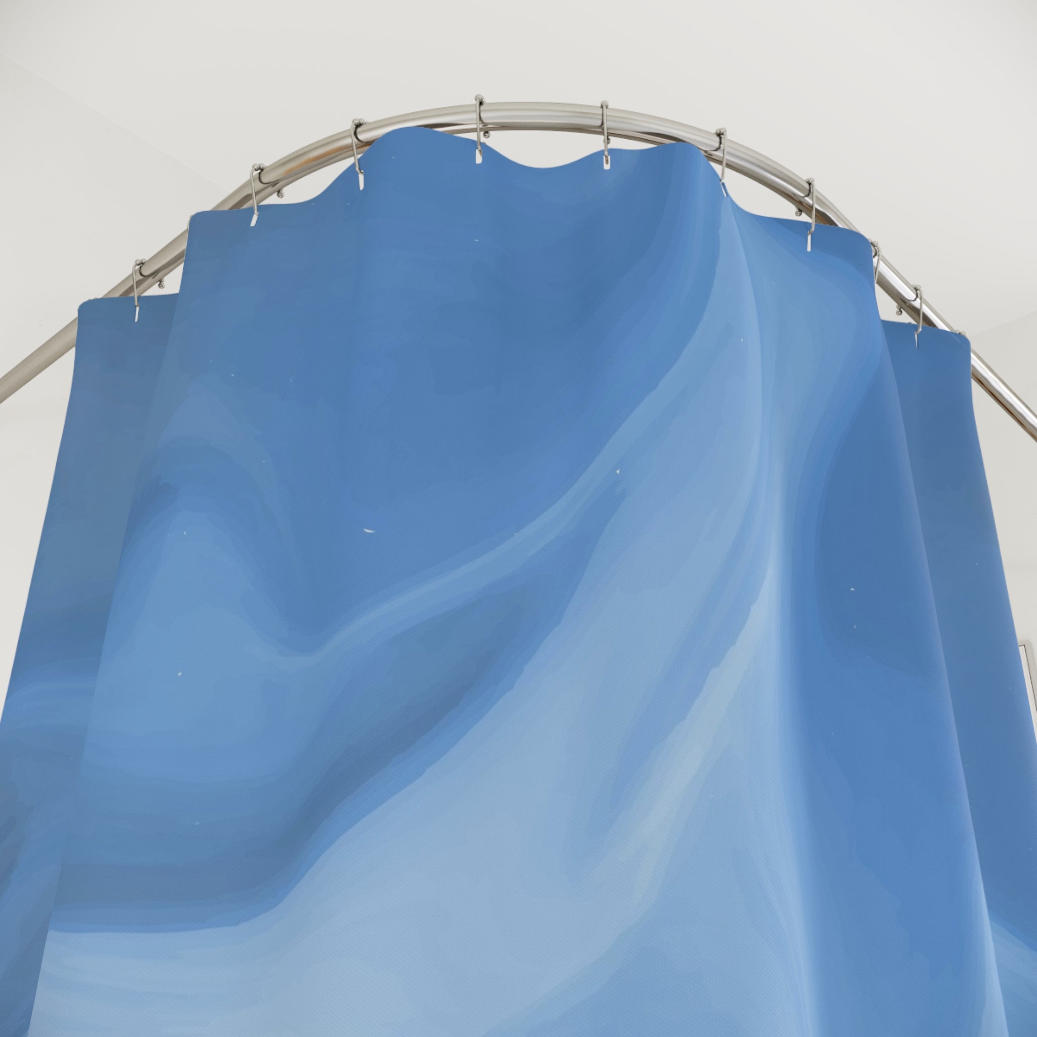 Abstract Shower Curtain | Sky Pale Blue, Ombre Gradient