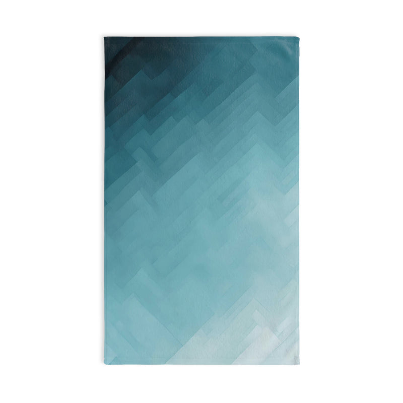 Abstract Kitchen, Bath Hand Towel | Navy Teal Blue Towel
