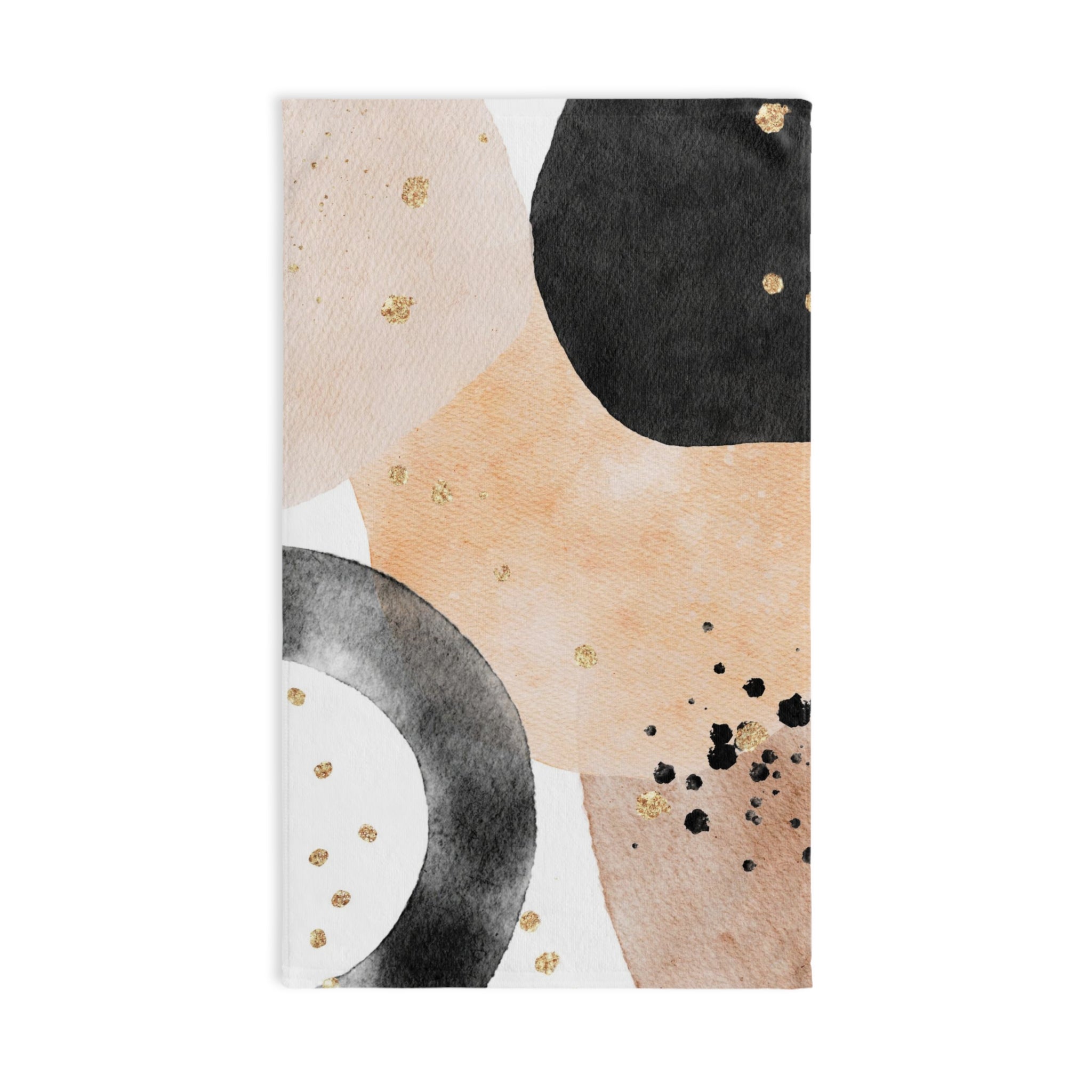 Abstract Kitchen, Bath Hand Towel | Beige Brown White Black