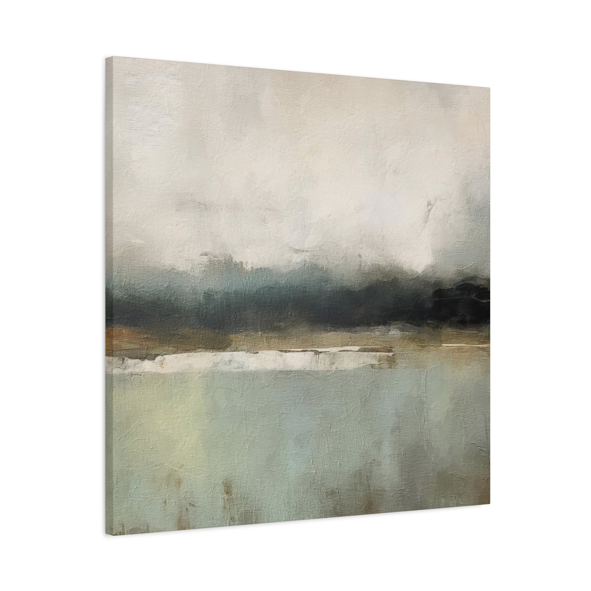 Abstract Coastal Horizon Matte Canvas Art — Stretched 1.25"