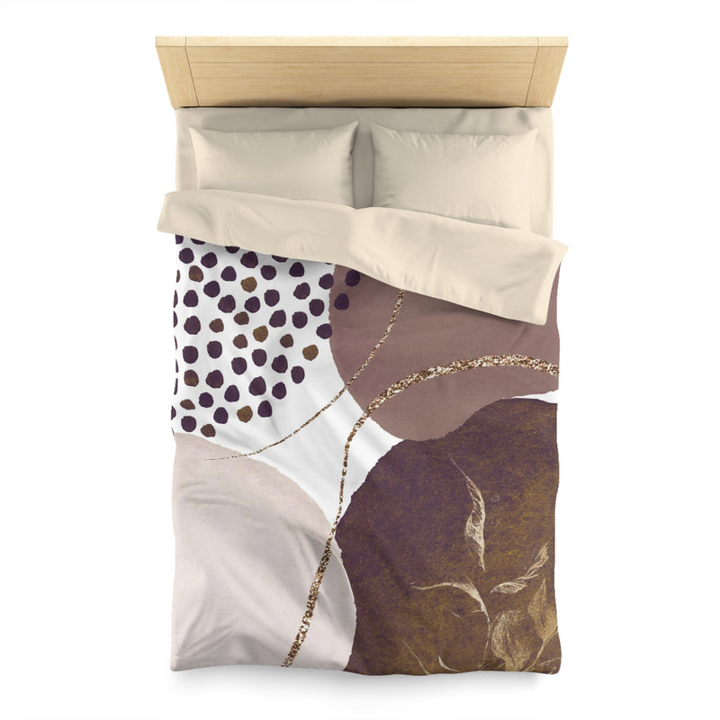 Boho Duvet Cover | Modern Neutral Brown Blush Bedding Decor