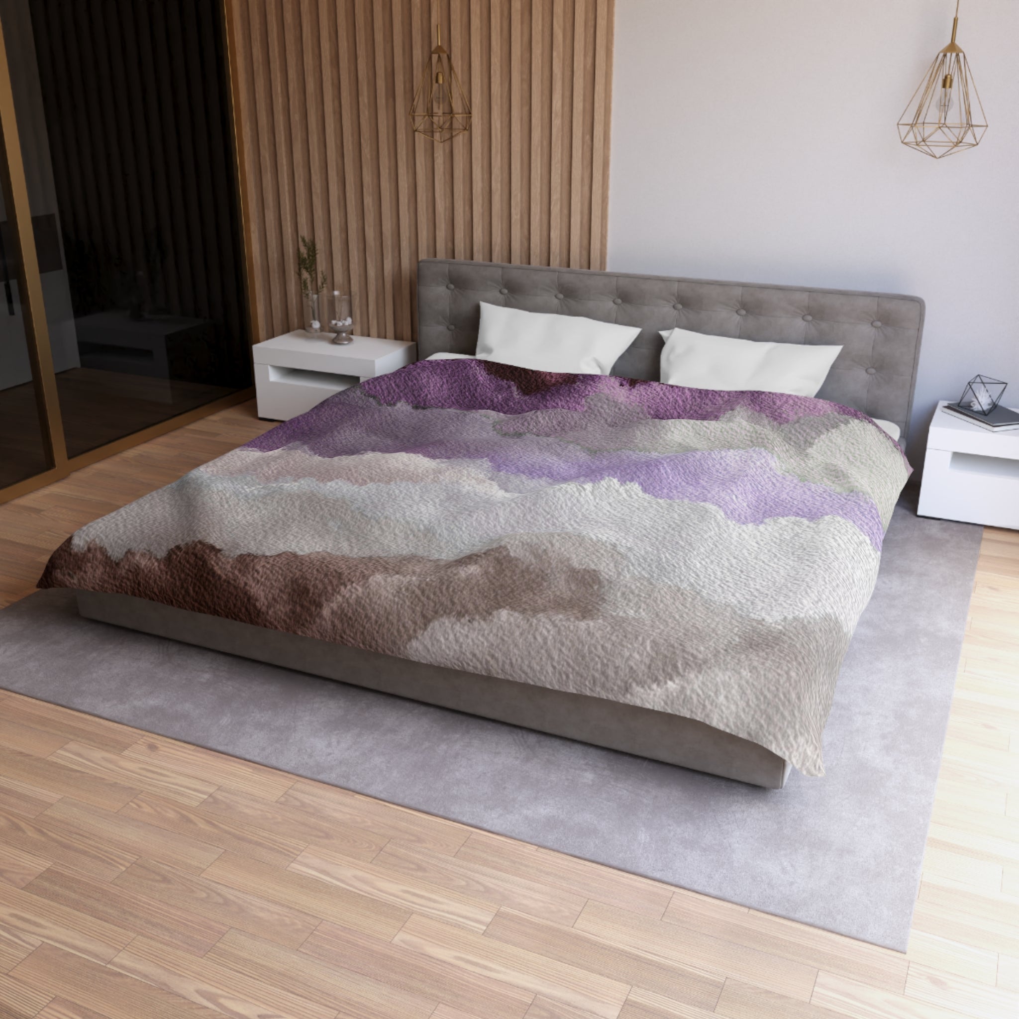 Ombre Duvet, Pillow Cover | Purple Brown Bedroom Decor