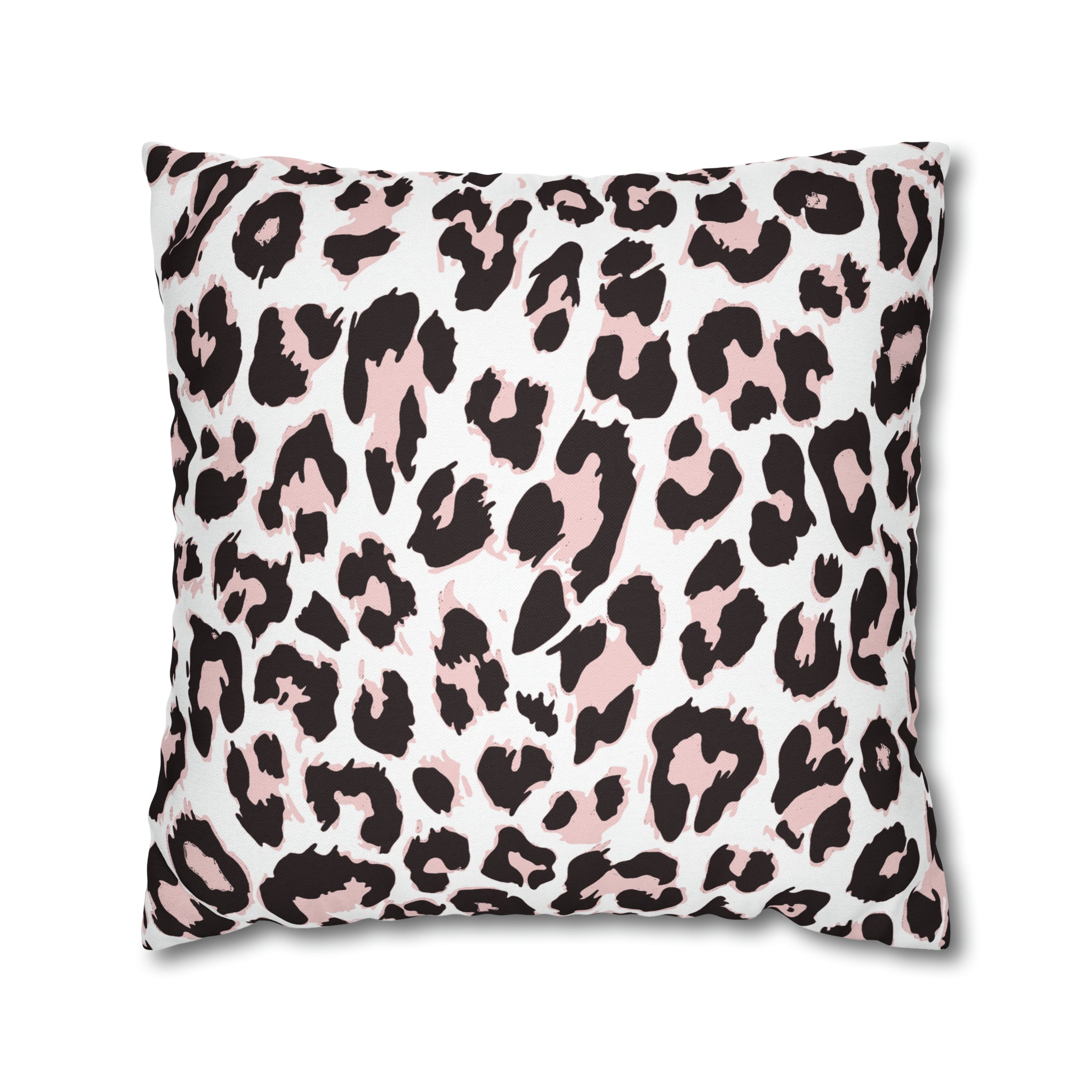 Boho Throw Pillow Cover | Blush Pink, White Black Leopard