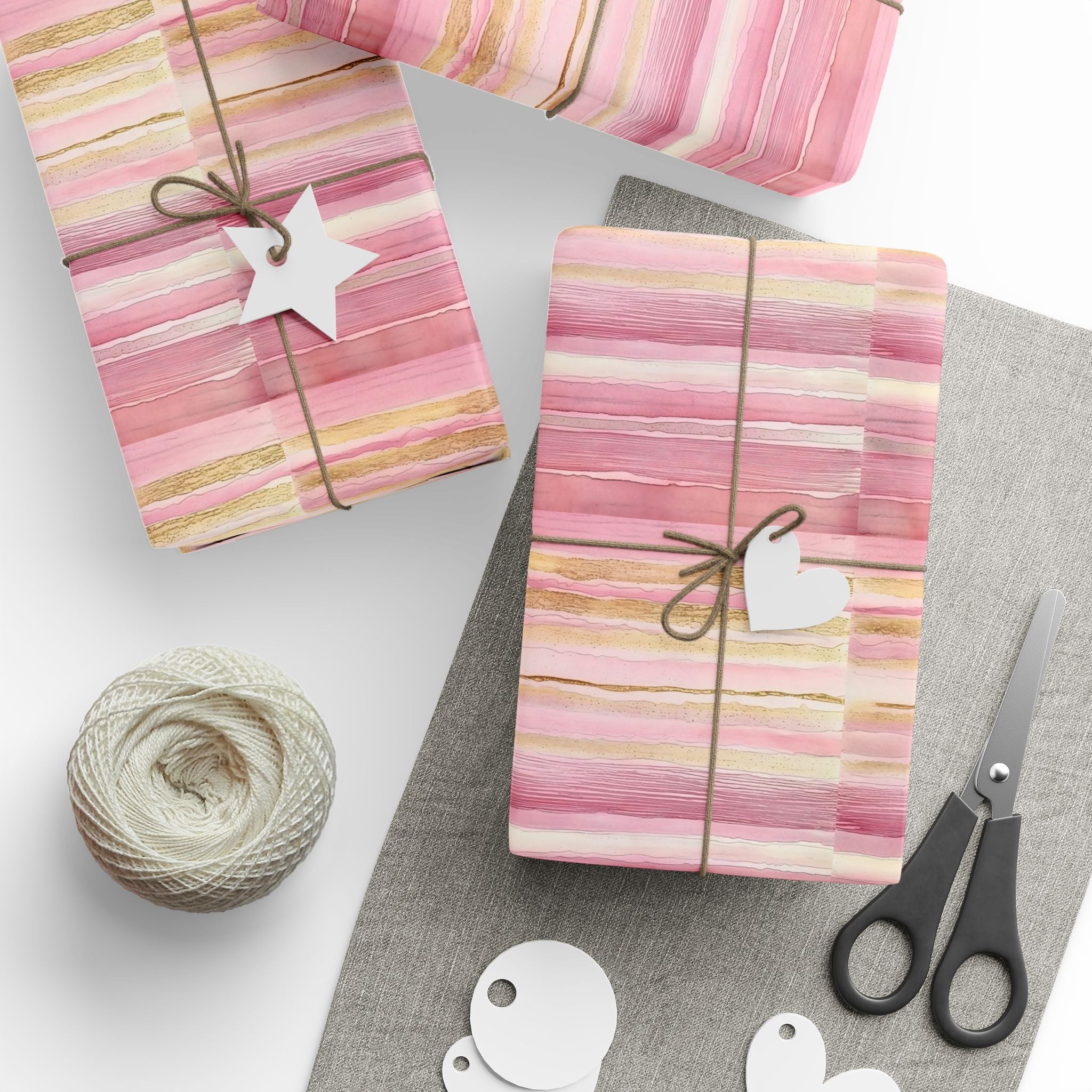 Abstract Wrapping Paper | Mauve Pink Ombre