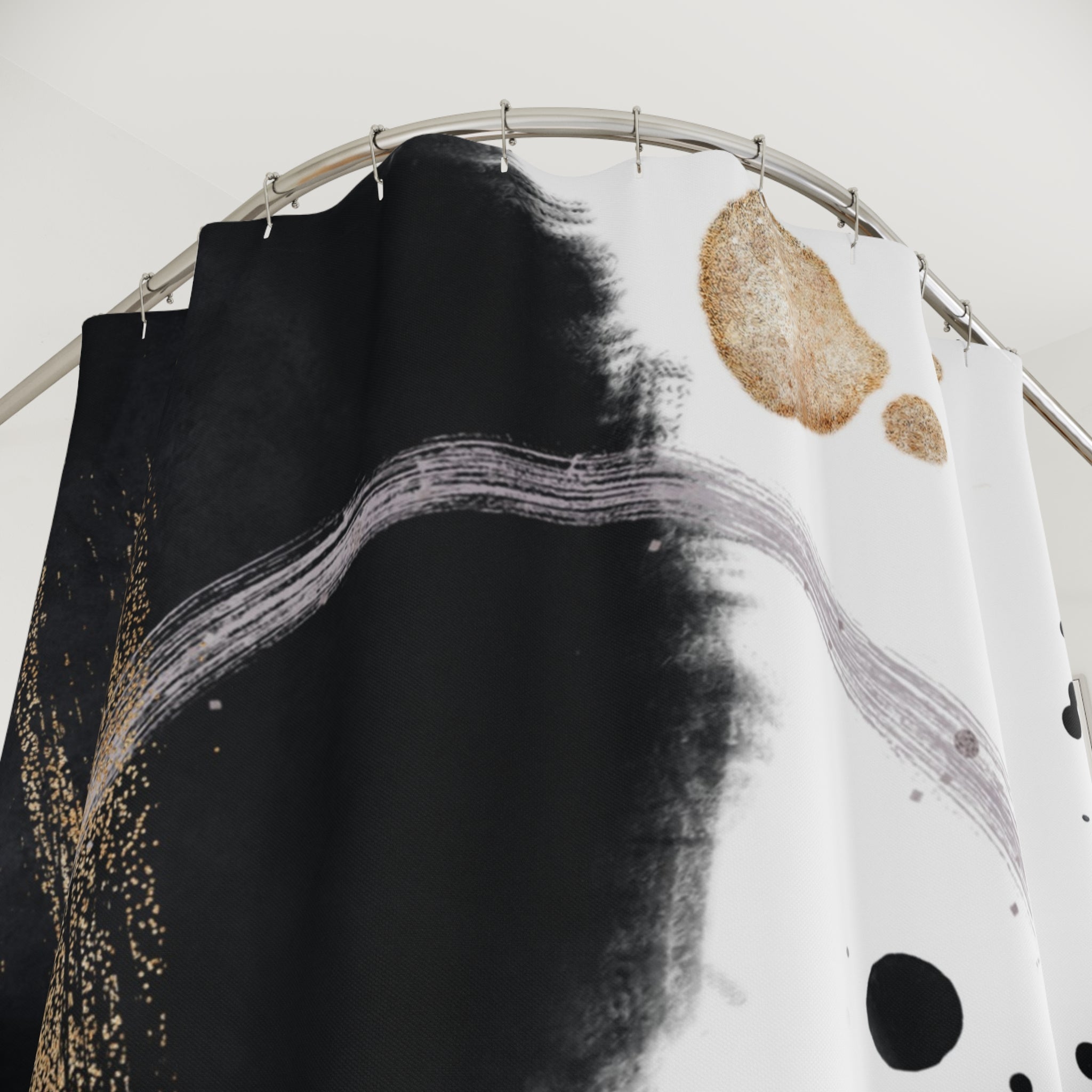 Black White Shower Curtain | Abstract