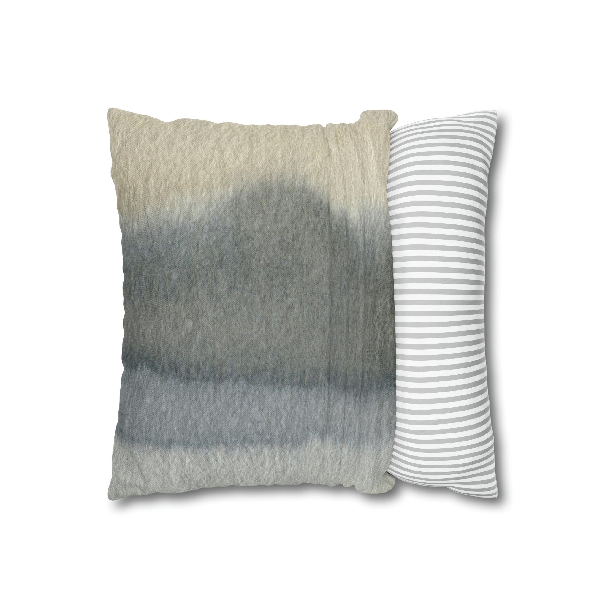 Abstract Pillow Cover | Gray Beige Watercolor Ombre