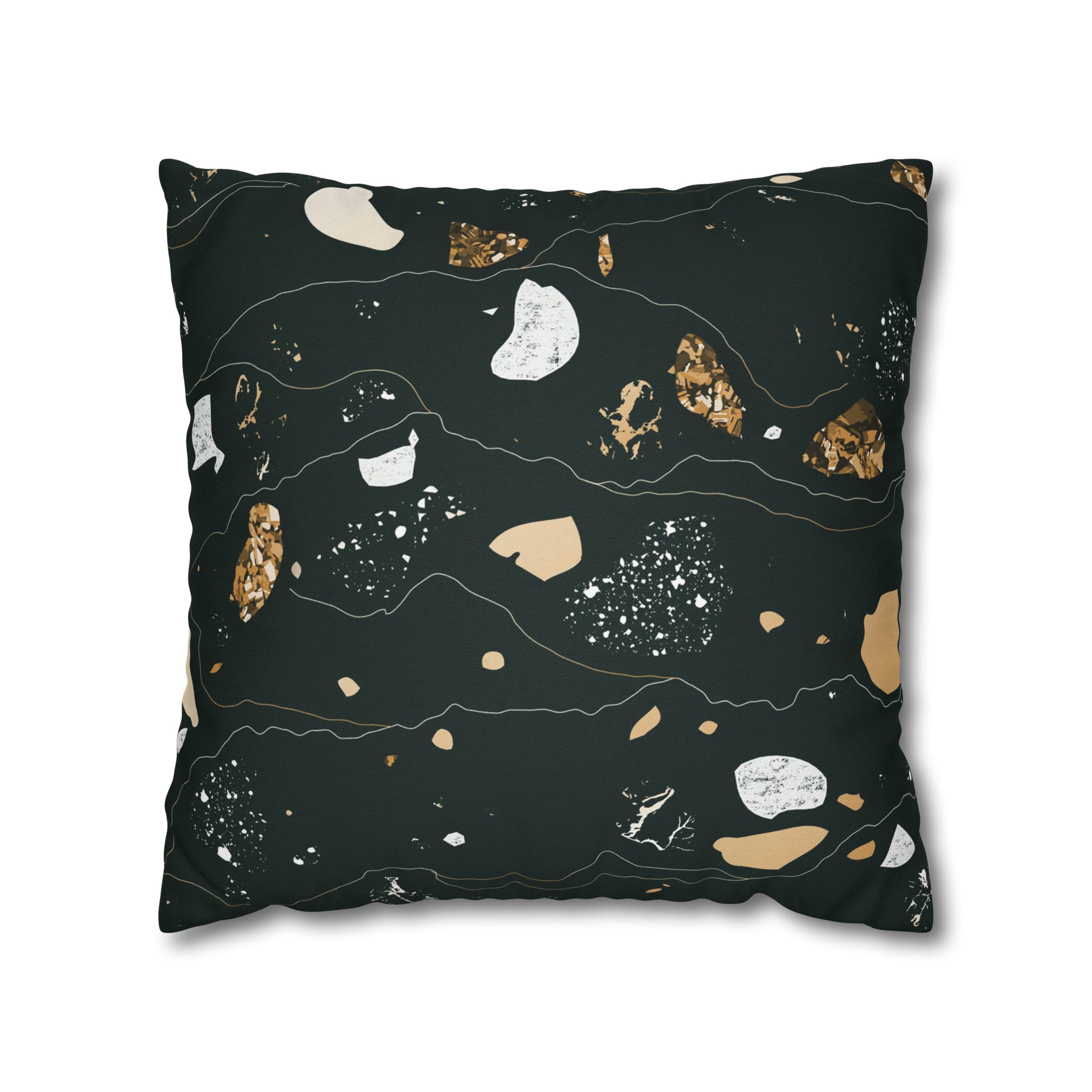 Abstract Pillow Cover | Black Beige