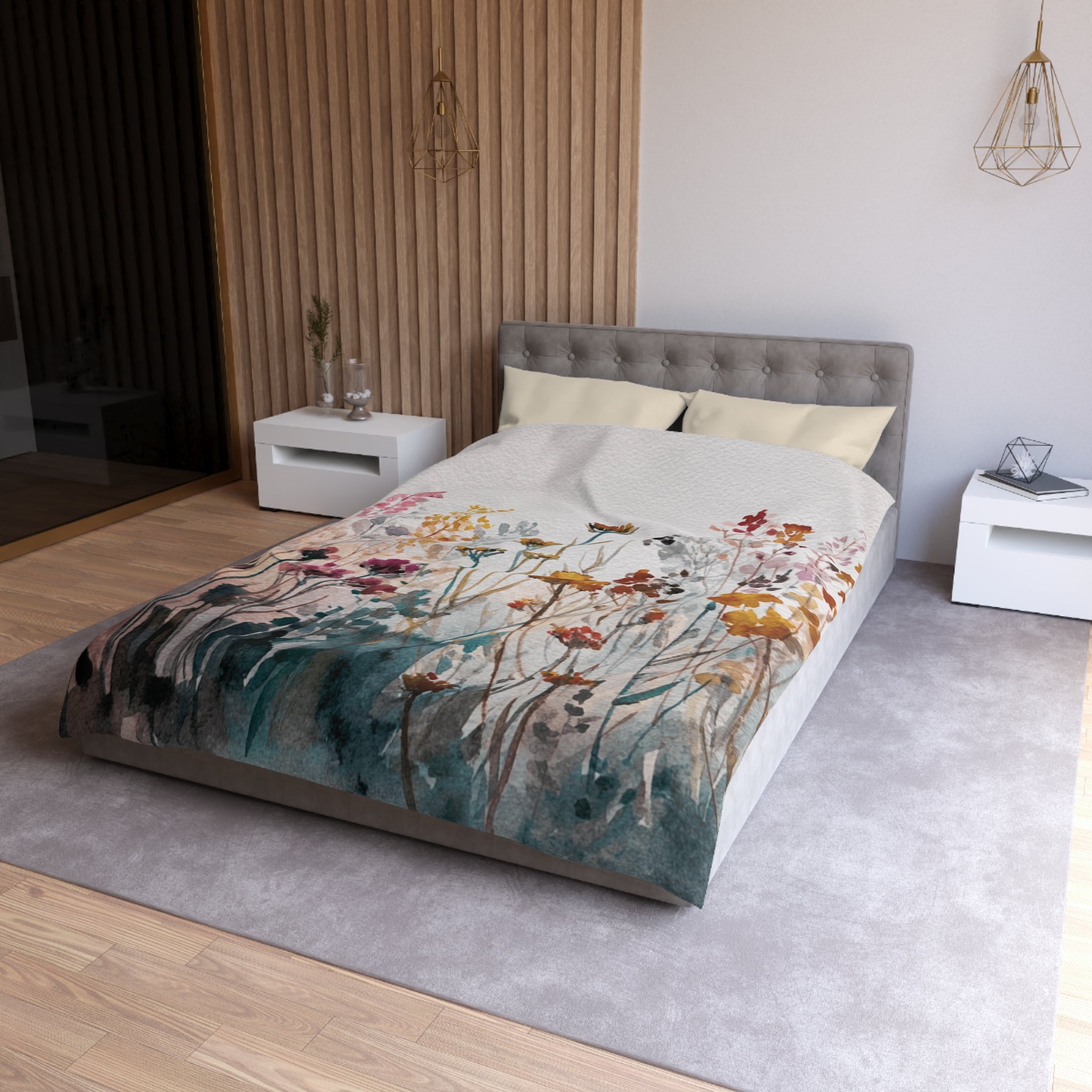 Floral Duvet, Pillow Cover | White Bedroom Decor