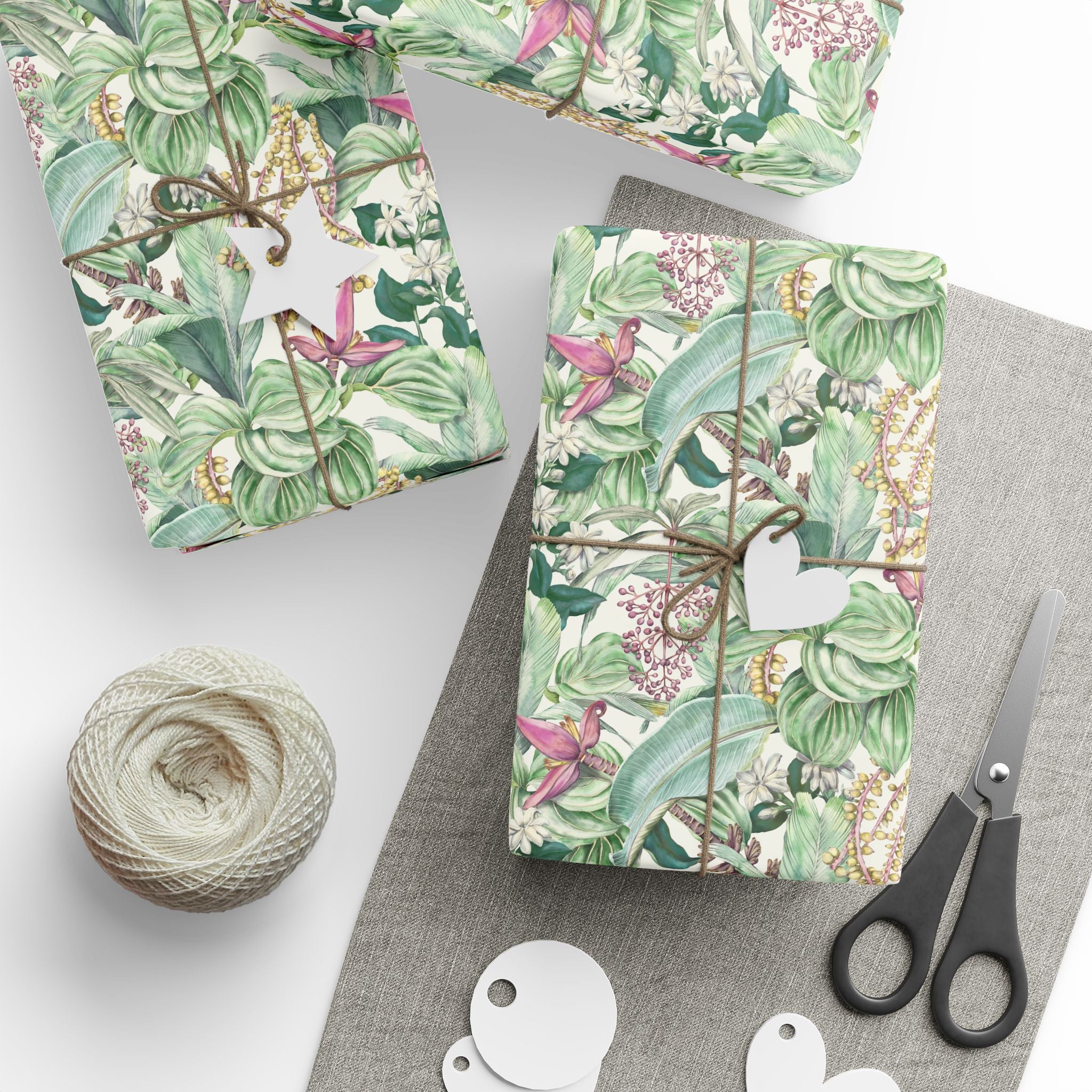 Floral Wrapping Papers, Jungle Botanical Gift Wrapping for the Holidays, Birthdays