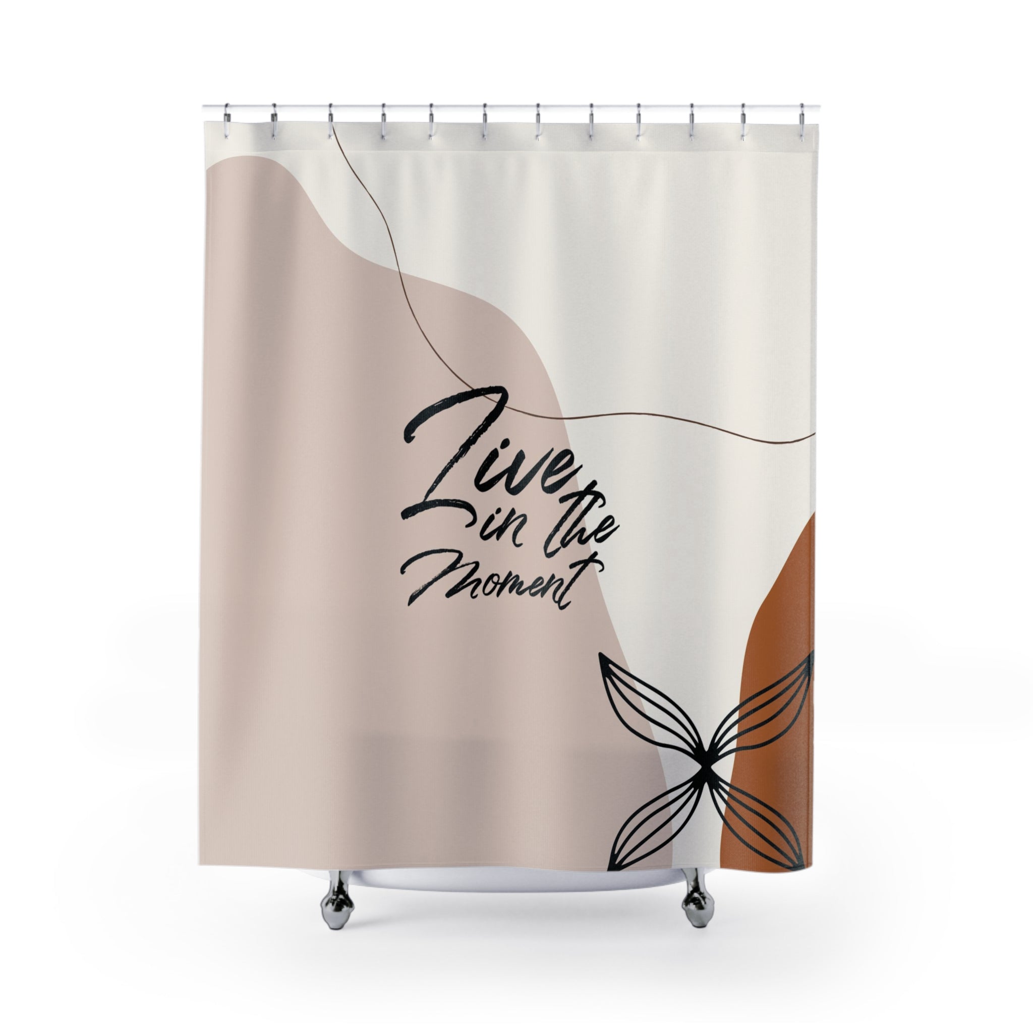 a pink bohemian shower curtain 