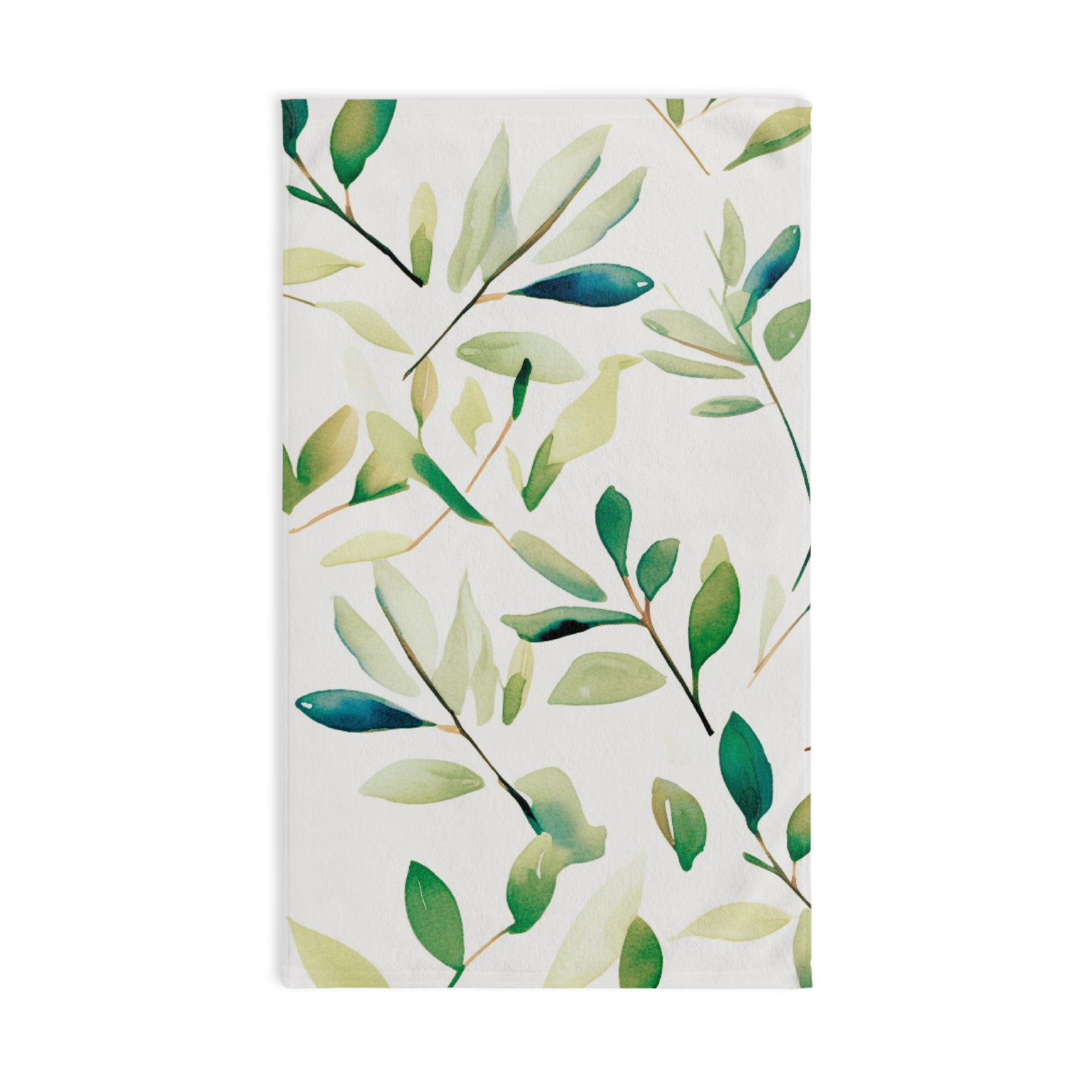 Kitchen, Bath Hand Towel | Floral, Sage Green, White Eucalyptus