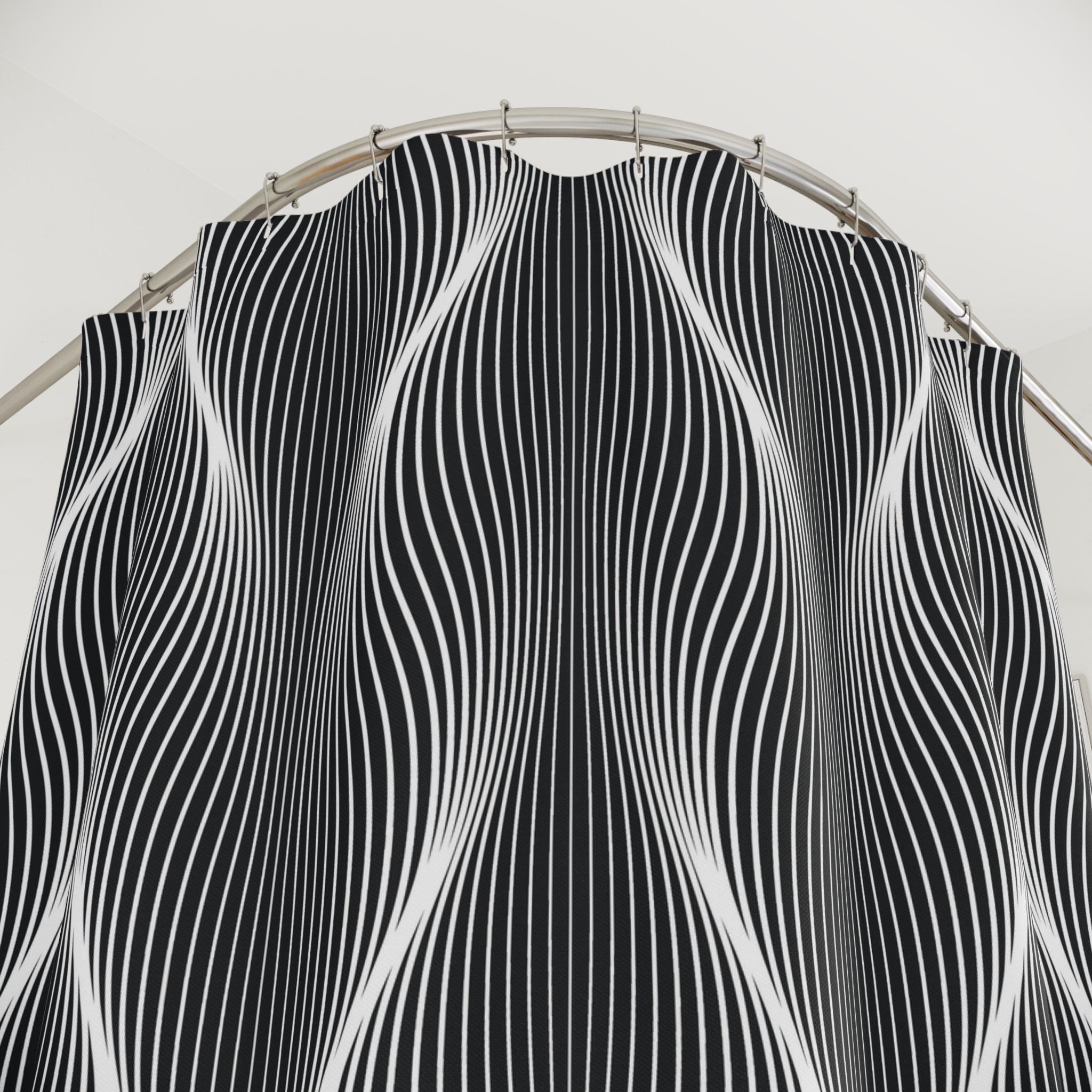 Abstract Modern Shower Curtain | Black White Art Deco