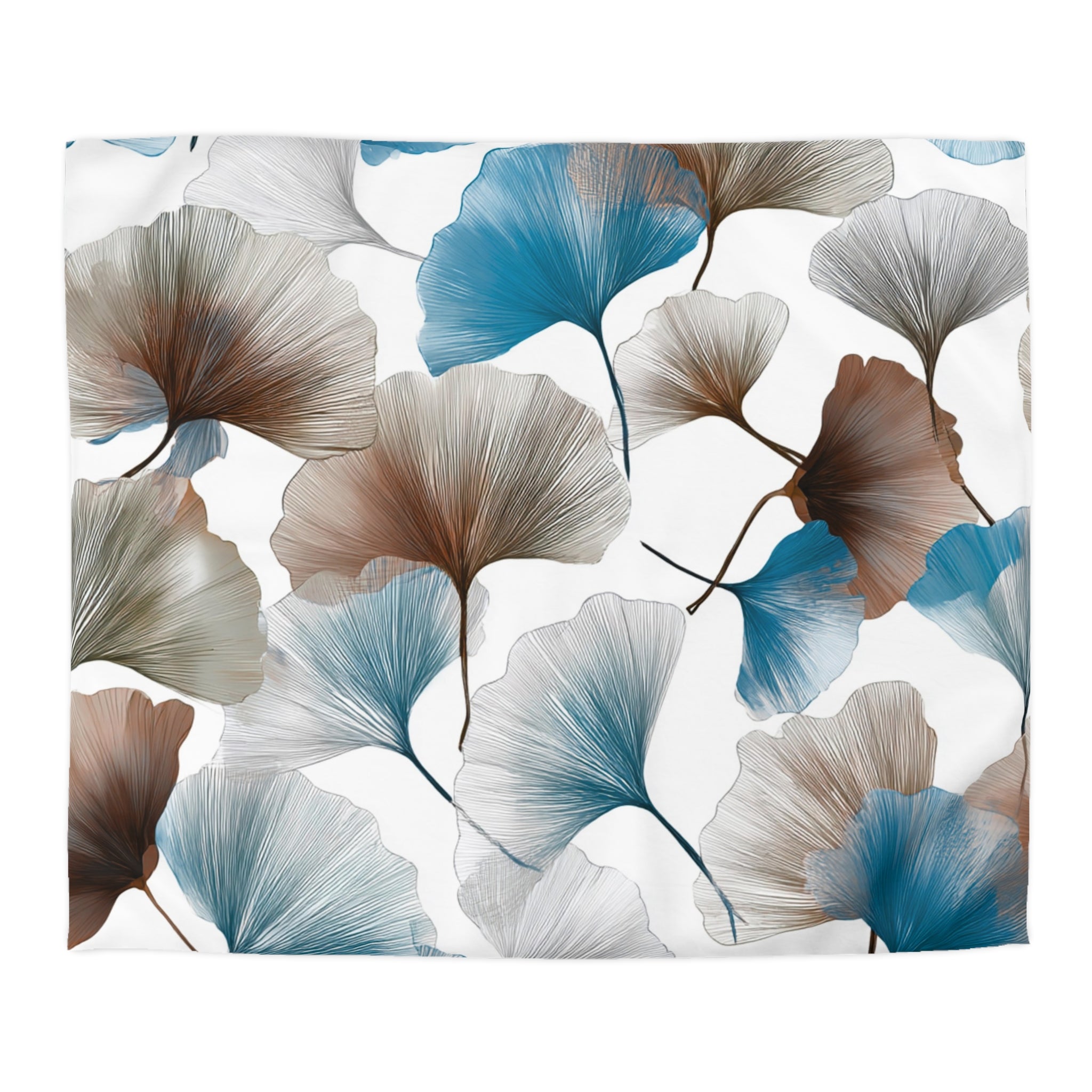 Floral Duvet, Pillow Cover | White Blue Bedroom Decor