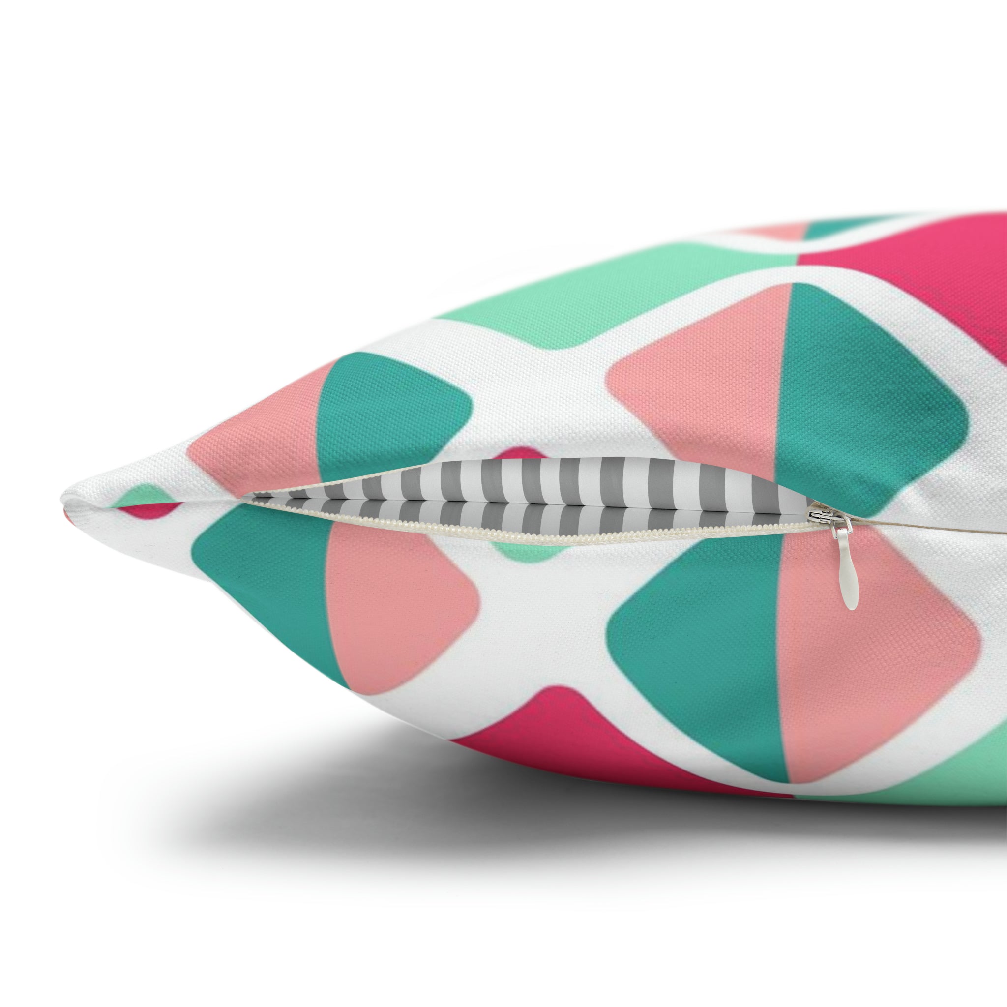 Modern Abstract Pillow Cover | Magenta Pink, Mint Green