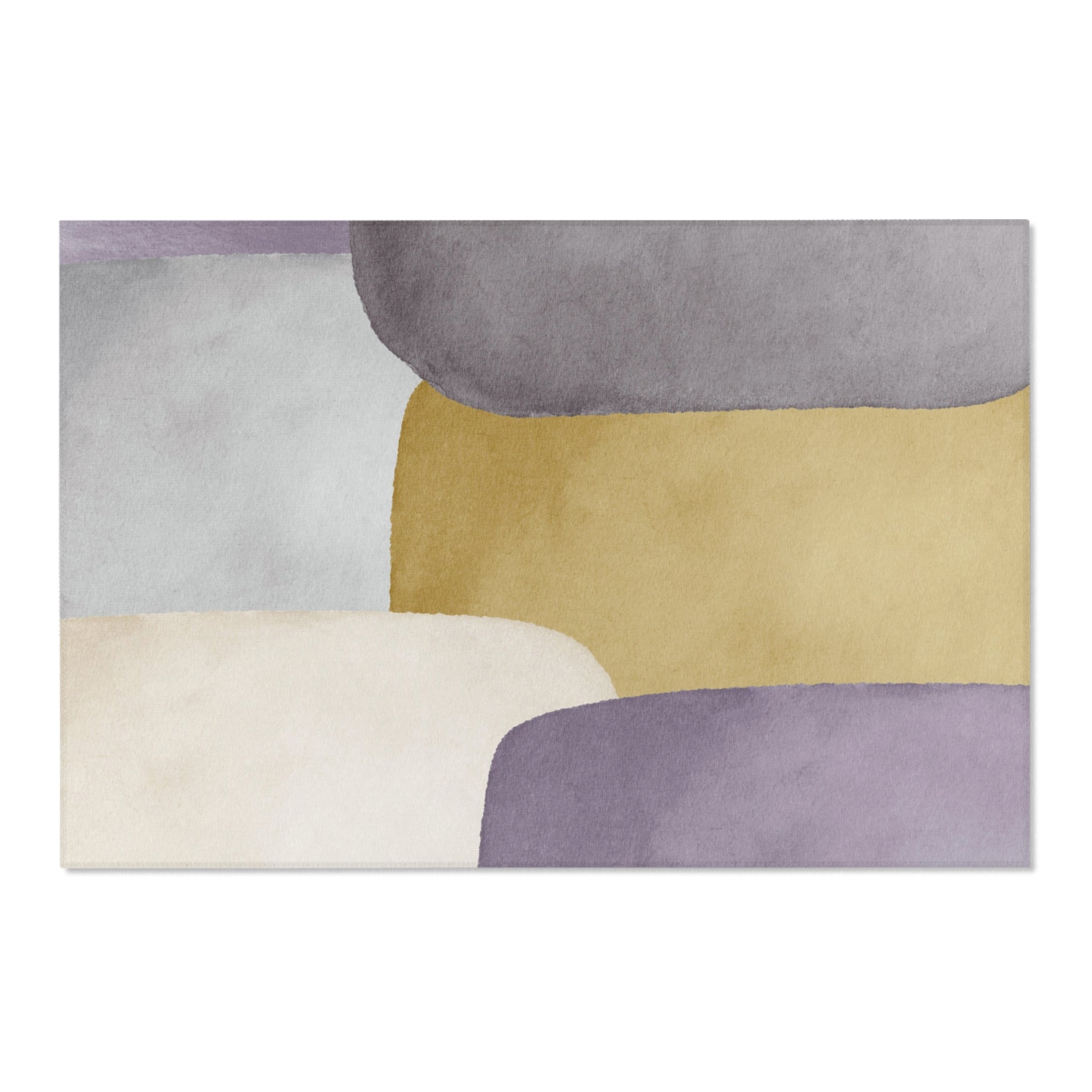 Abstract Area Rug | Watercolor Fade Muted Grey Lavender