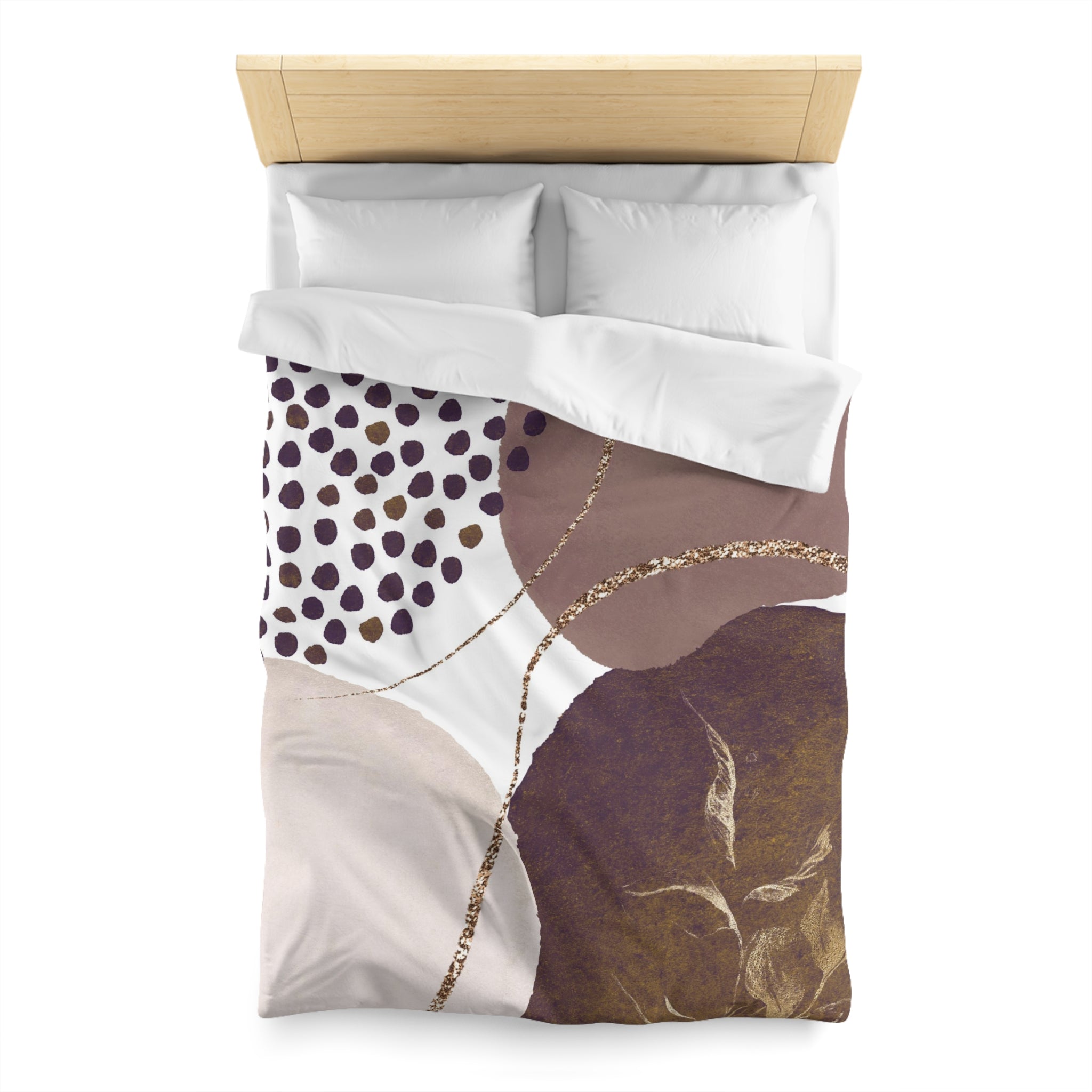 Boho Duvet Cover | Modern Neutral Brown Blush Bedding Decor