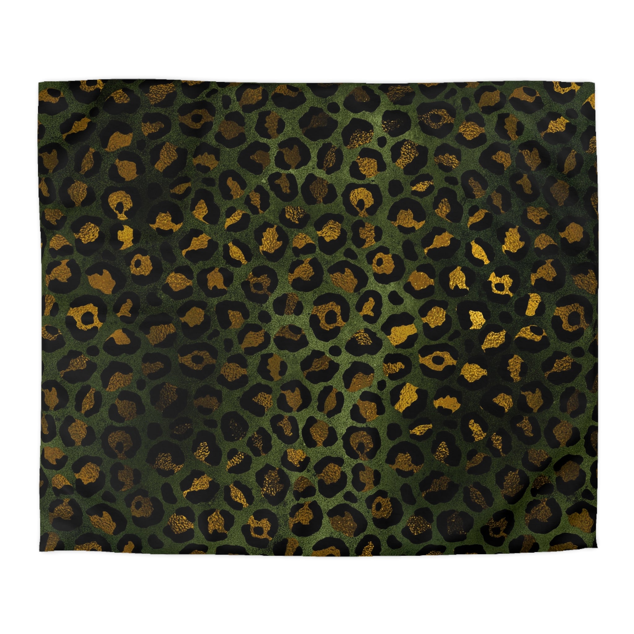 Green Leopard Duvet, Pillow Cover | Animal Skin Bedroom Decor