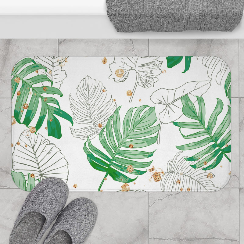 Bath, Kitchen Mat | Floral, Jungle, Sage Green White