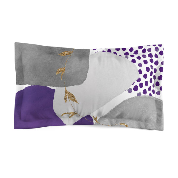 Bedding Pillow Sham | Modern Grey, Lilac Lavender Purple Bathroom Decor