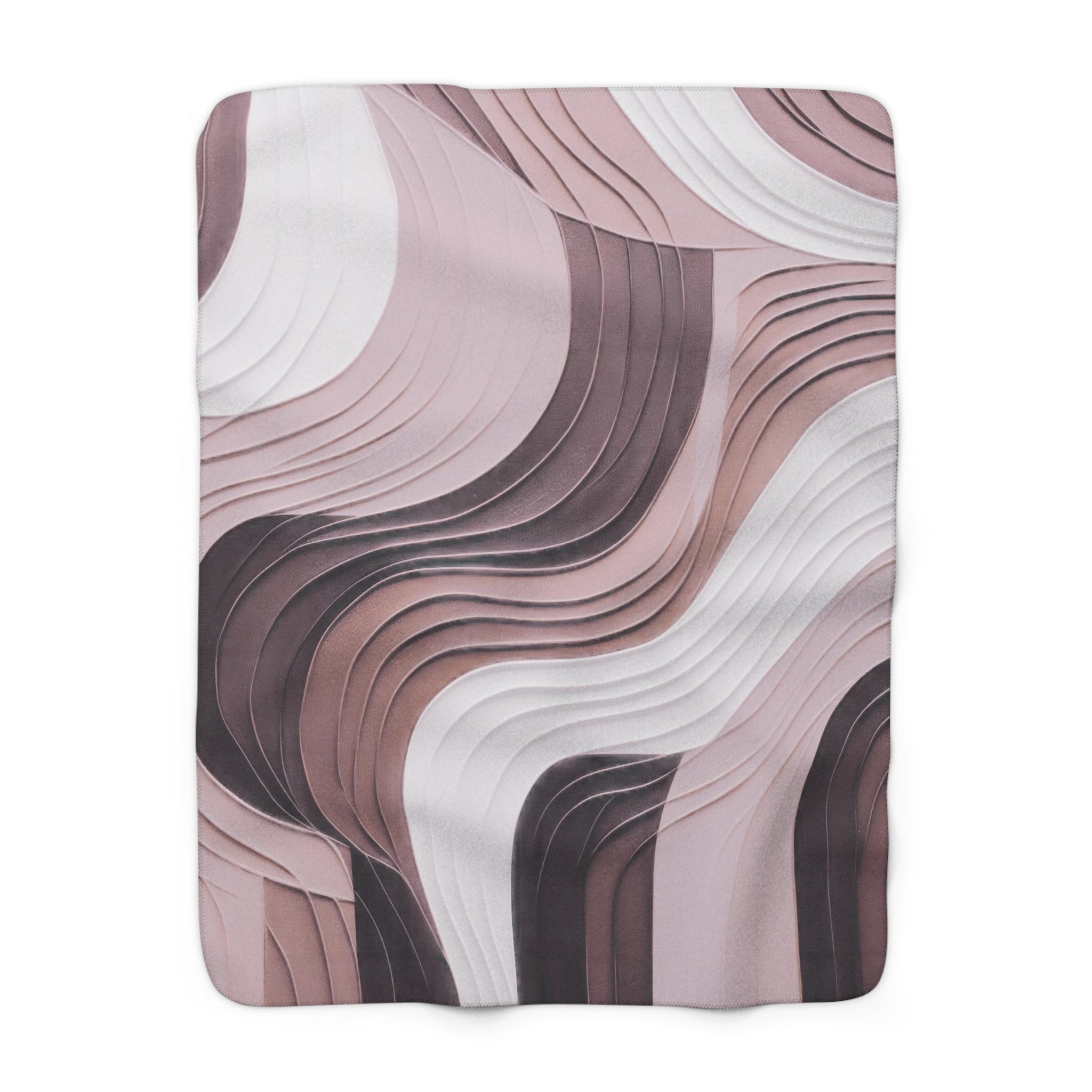 Abstract Throw Blanket | Mauve, Blush Pink Modern Art