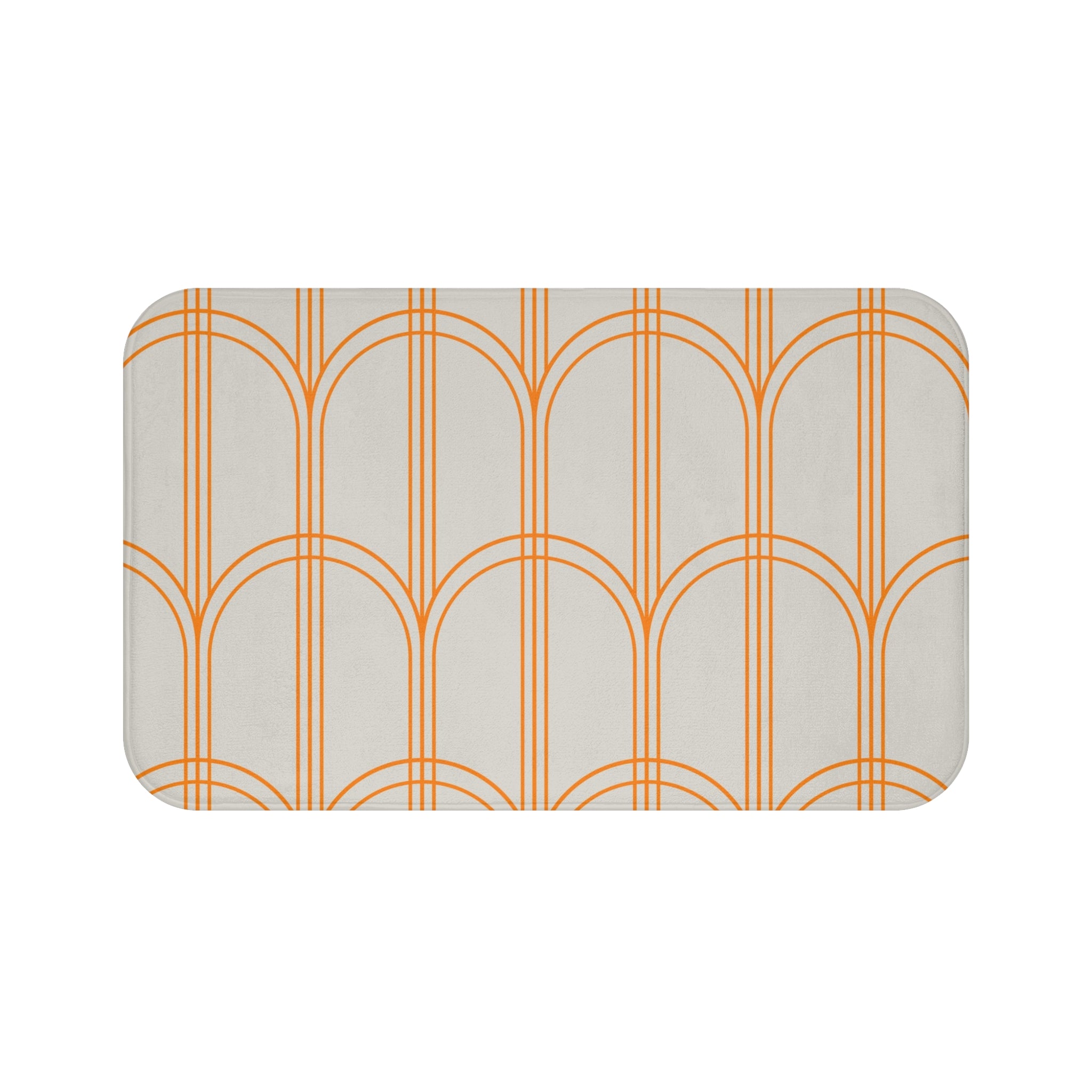 Art Deco Kitchen, Bath Mat | Grey Orange Arches