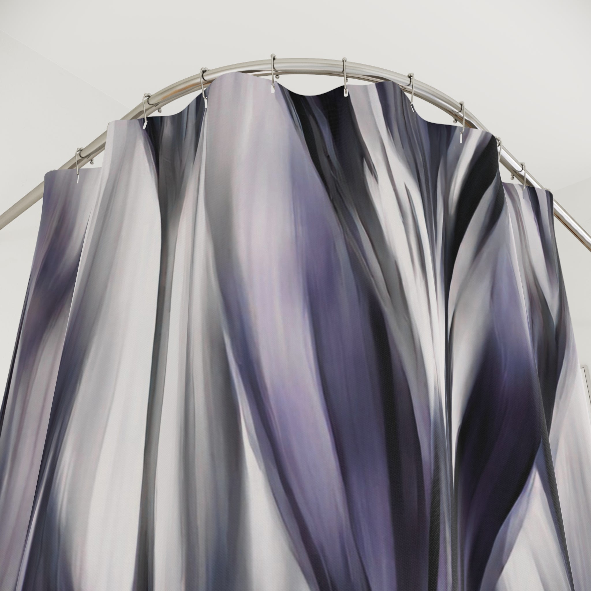 Abstract Dark Shower Curtain | Grey Bathroom Decor