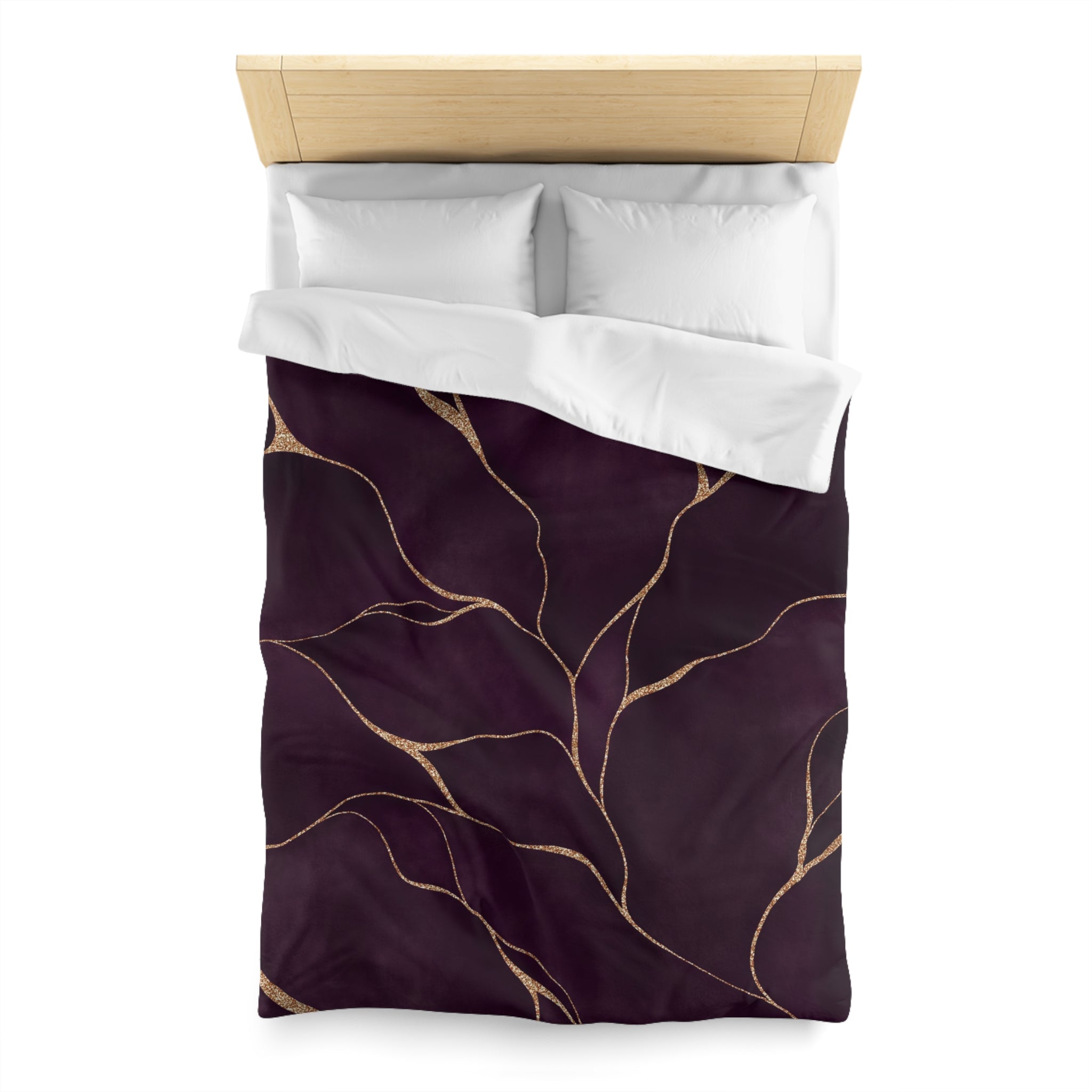 Abstract Duvet, Pillow Cover | Purple Beige Bedroom Decor
