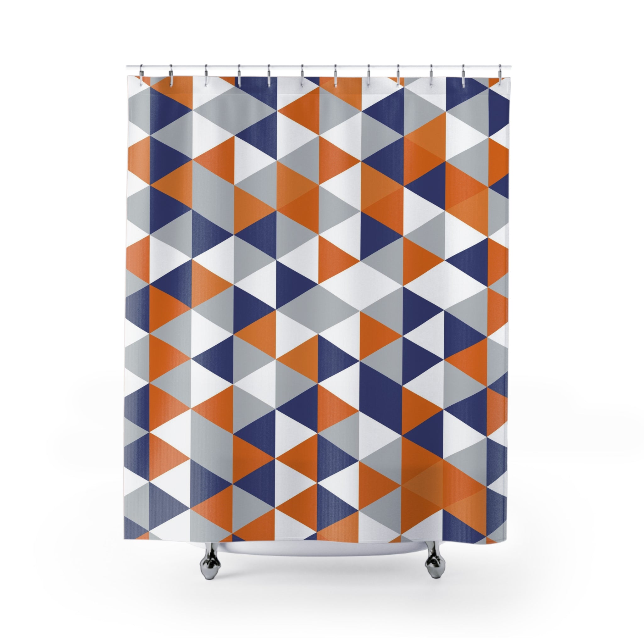 modern boho fabric shower curtain