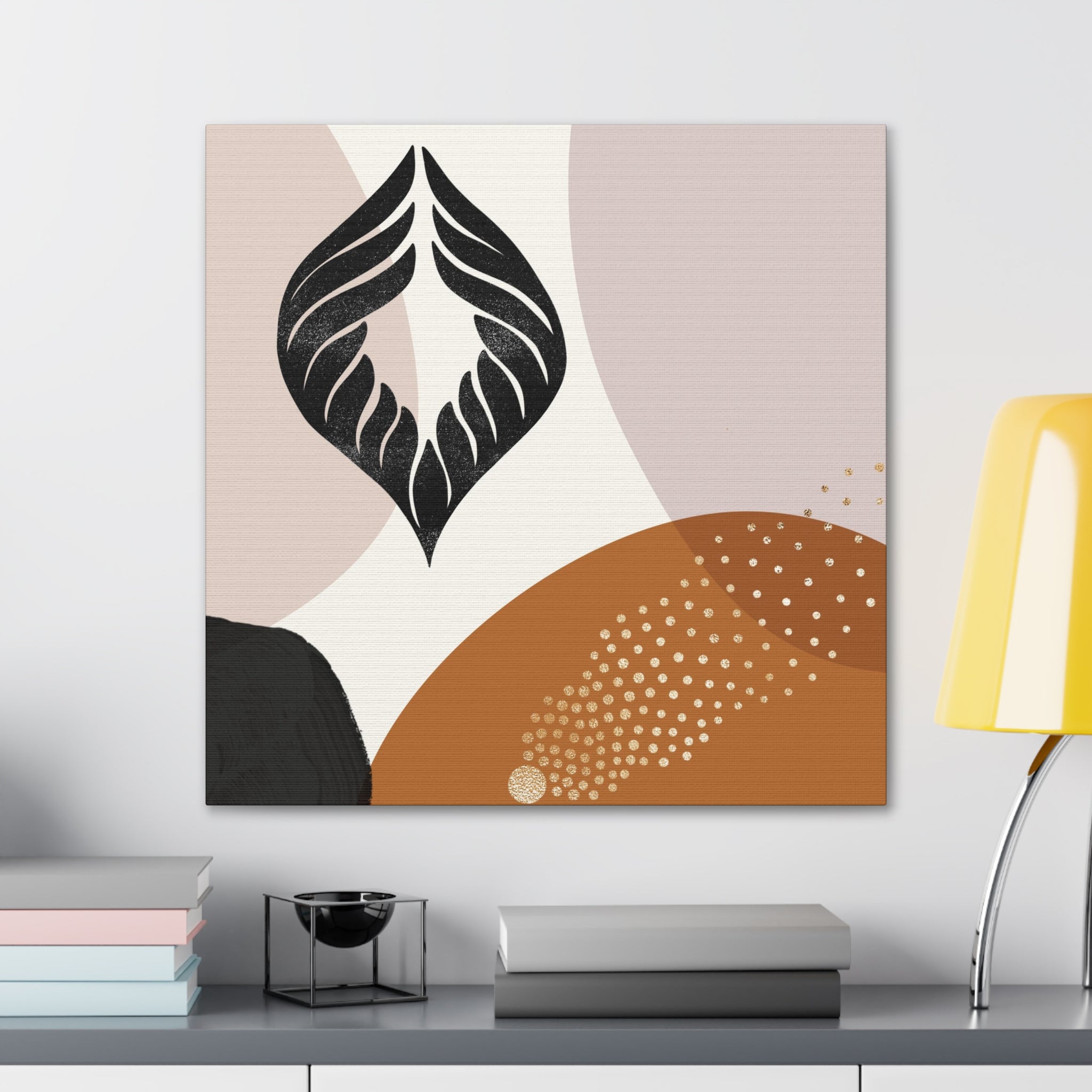 Bohemian Canvas Wall Art | Rust Beige Black