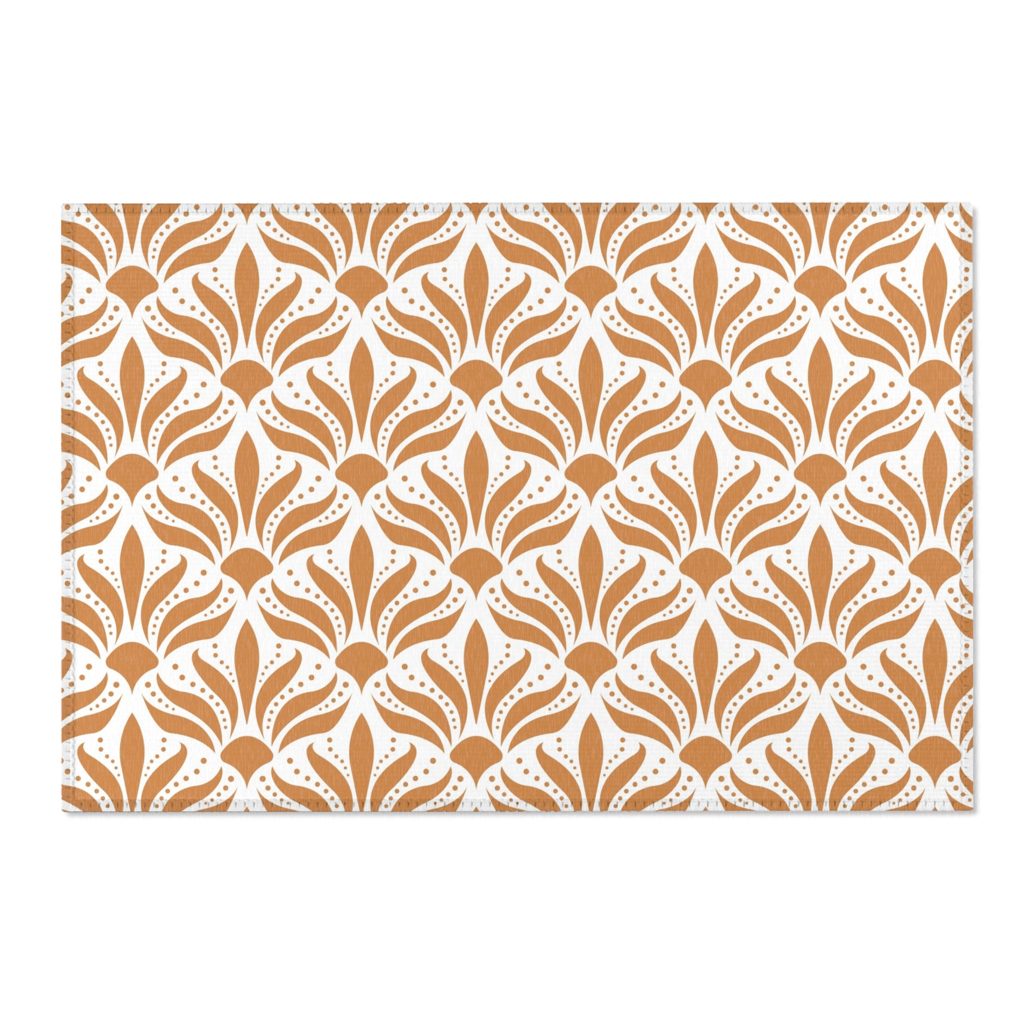 Art Deco Large Area Rug | Modern Rug, Terracotta White