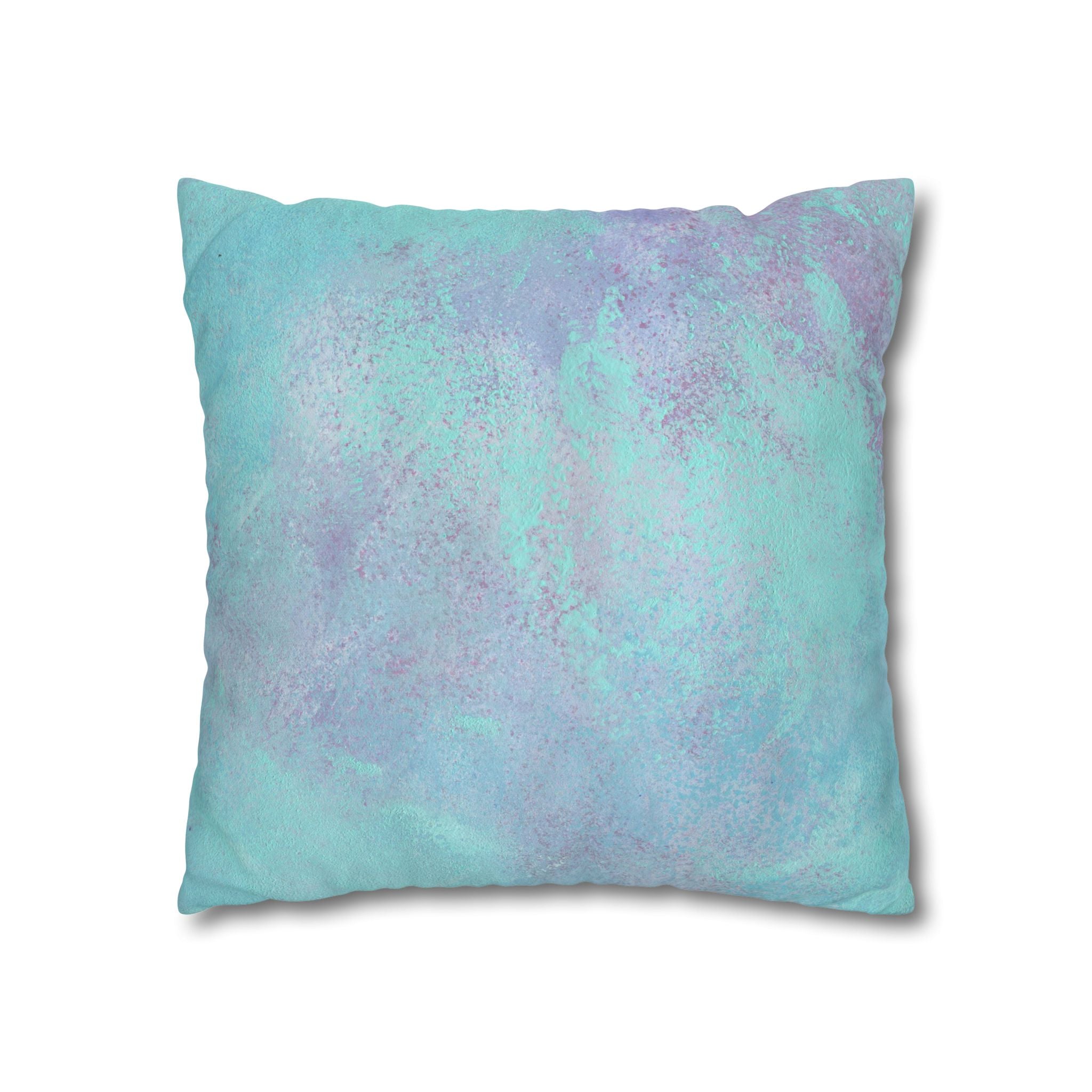 Square Poly Canvas Pillowcase | Mint Teal Turquoise, Lavender