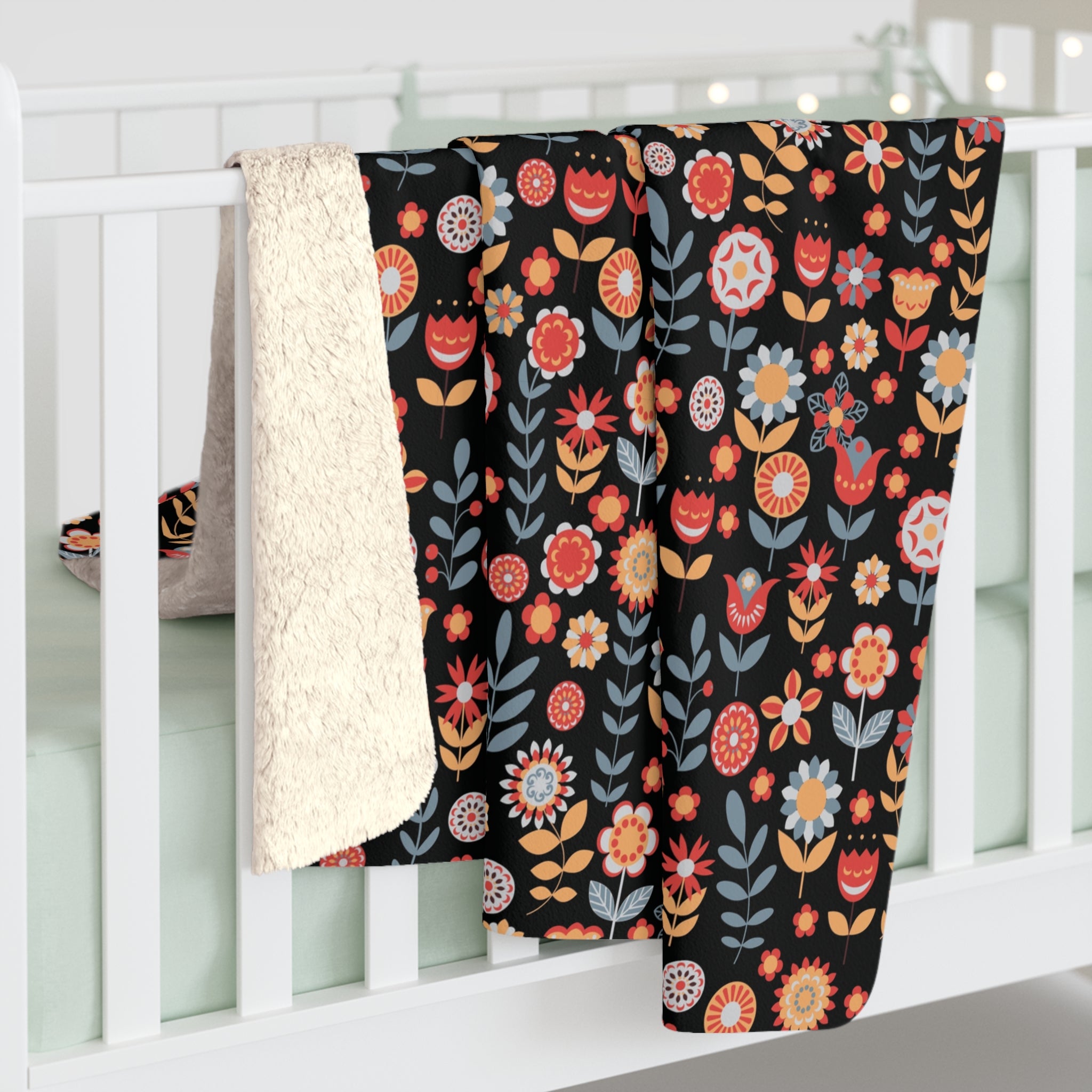 Holidays Throw Blanket | Nordic Scandinavian Folk Art