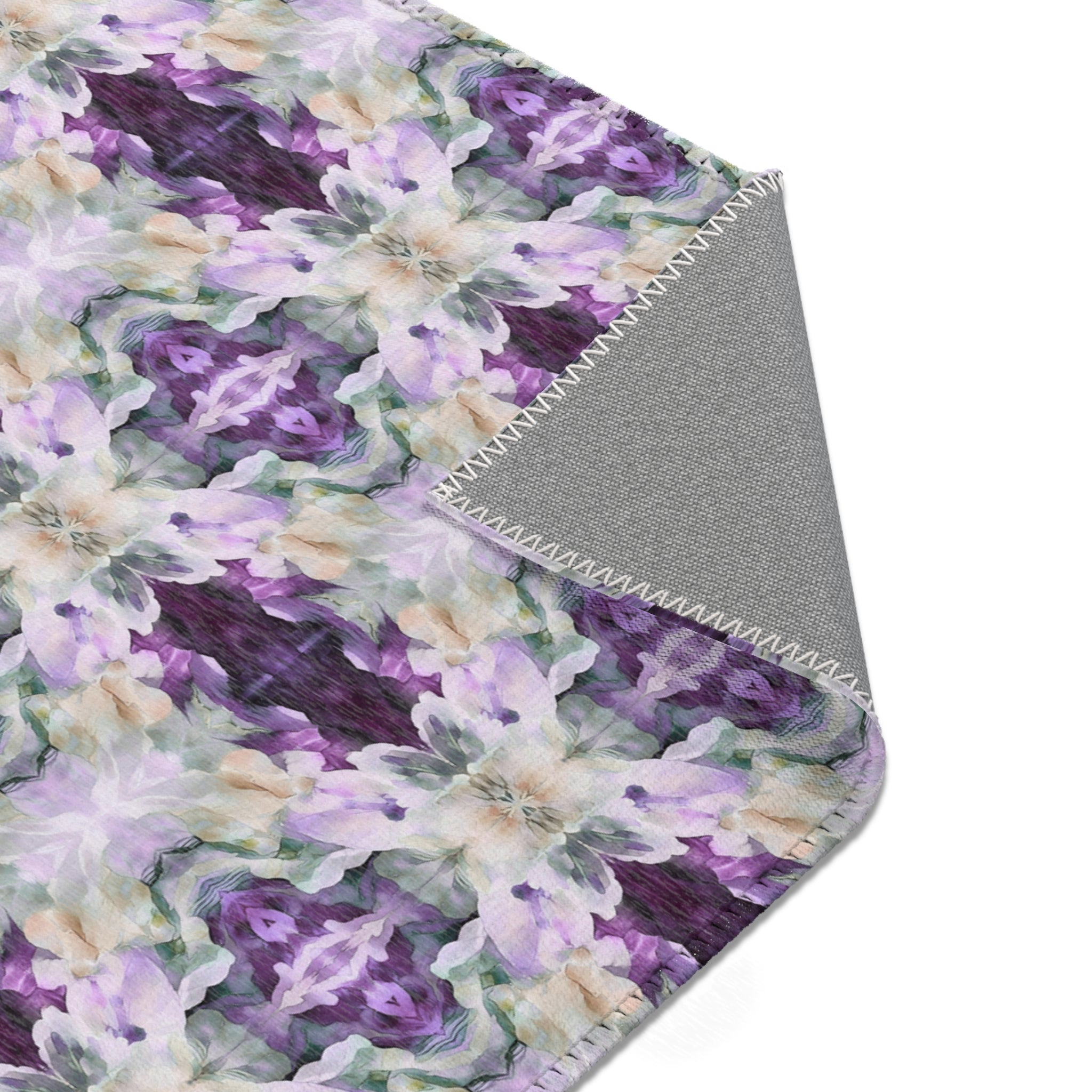 Abstract Large Area Rug | Purple Symmetry Watercolor Rug