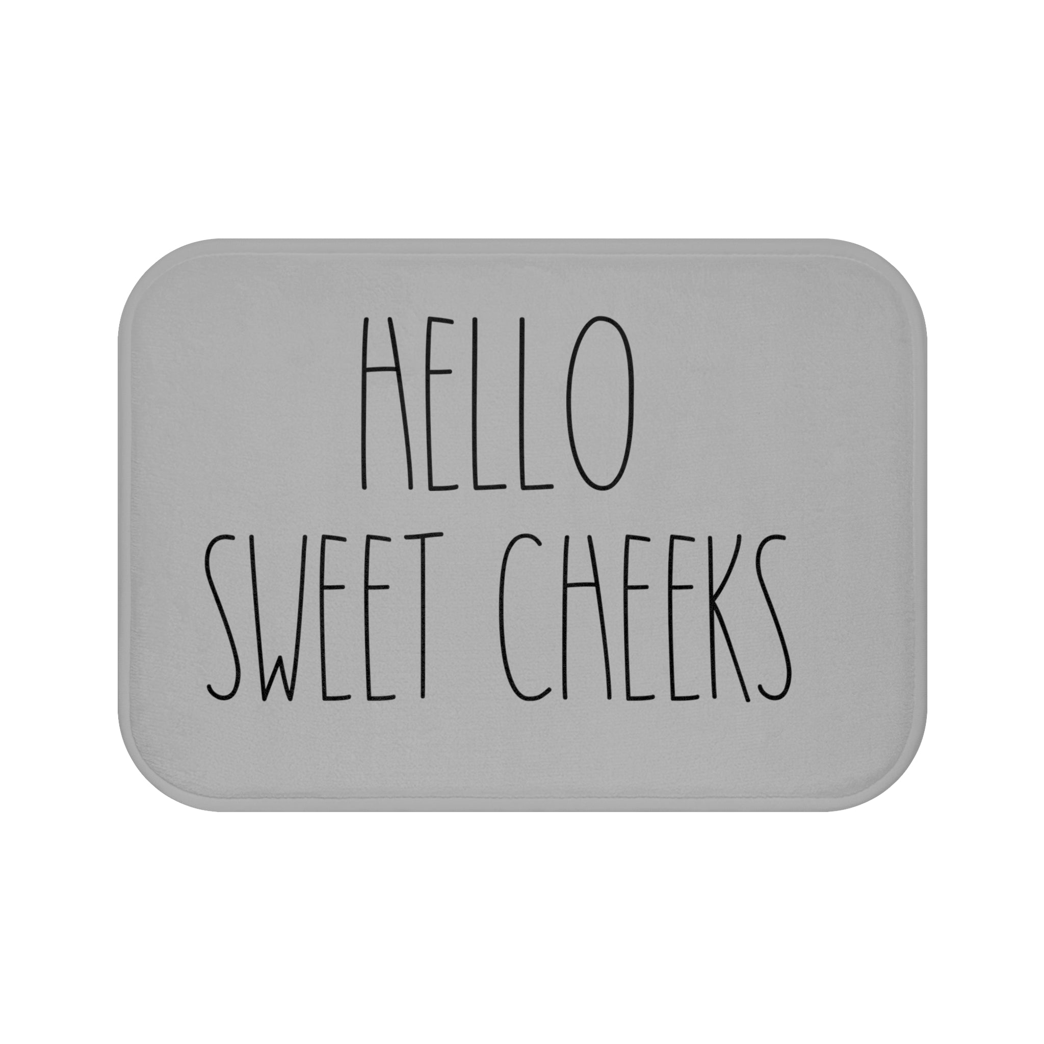 Grey Bath Mat | Hello Sweet Cheeks, Cute Bath Rug