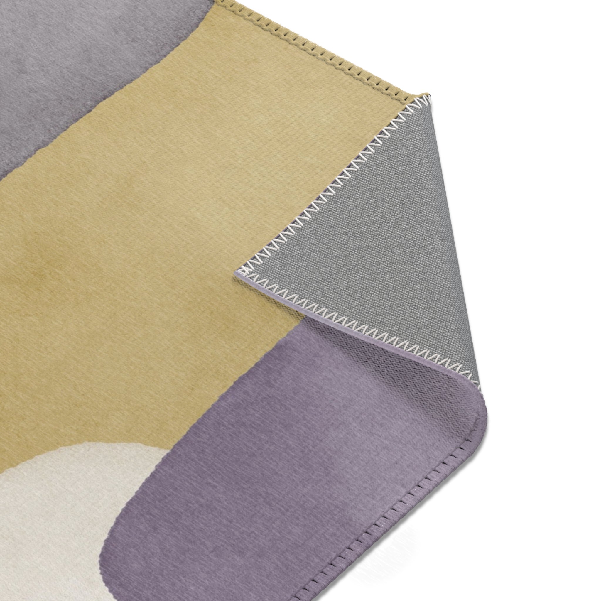 Abstract Area Rug | Watercolor Fade Muted Grey Lavender