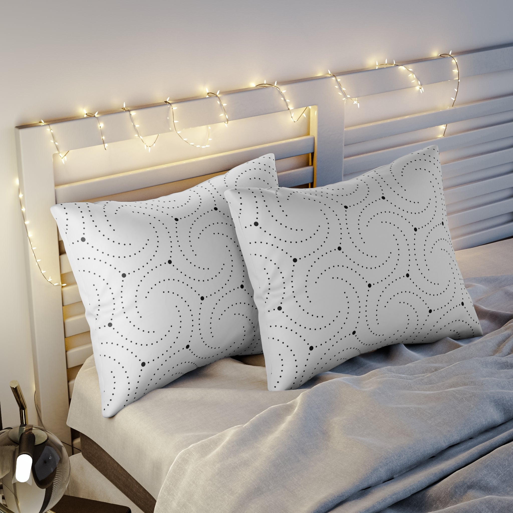 Art Deco Bedding Pillow Sham | White Black Geometric