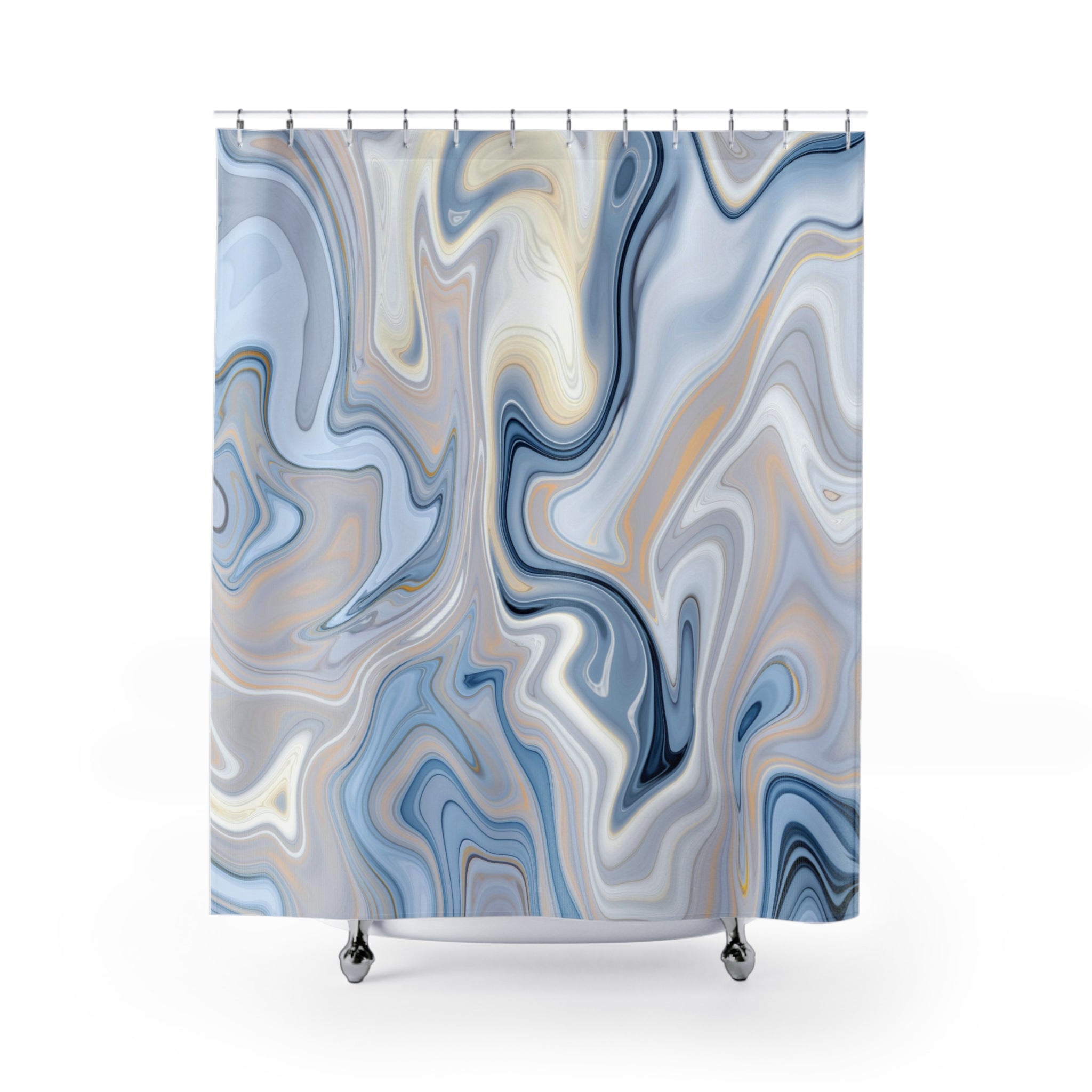 modern boho fabric shower curtain