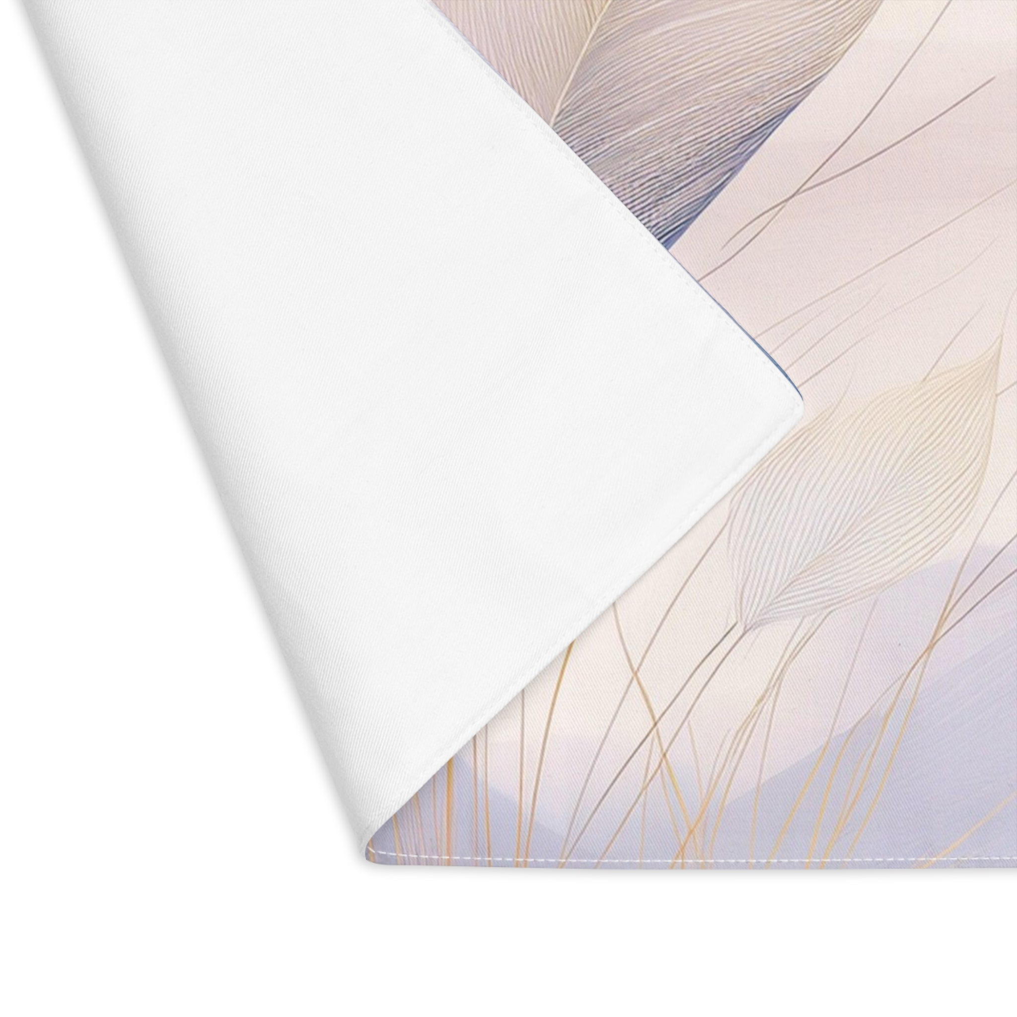 Placemat - Floral Dining Table Placemats, Beige, Blue Beige Leaves