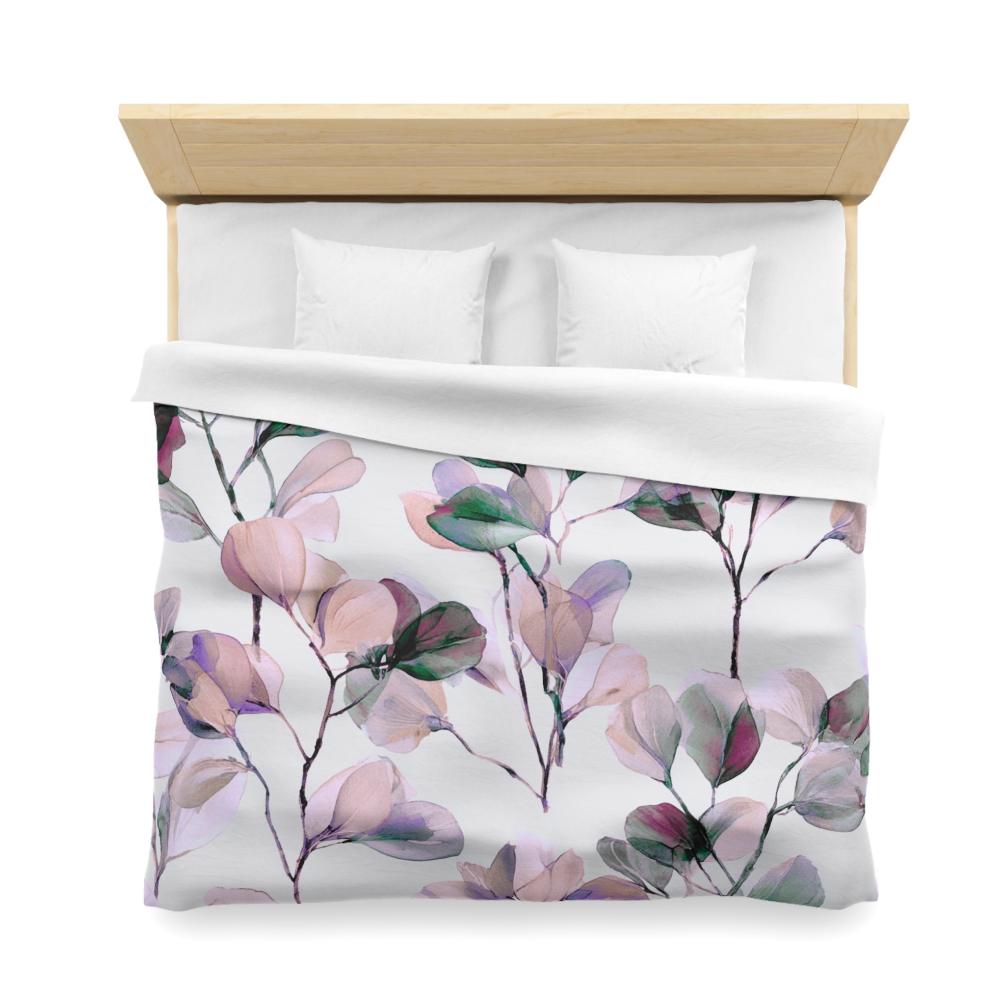 Floral Duvet, Pillow Cover | White Pink Bedroom Decor
