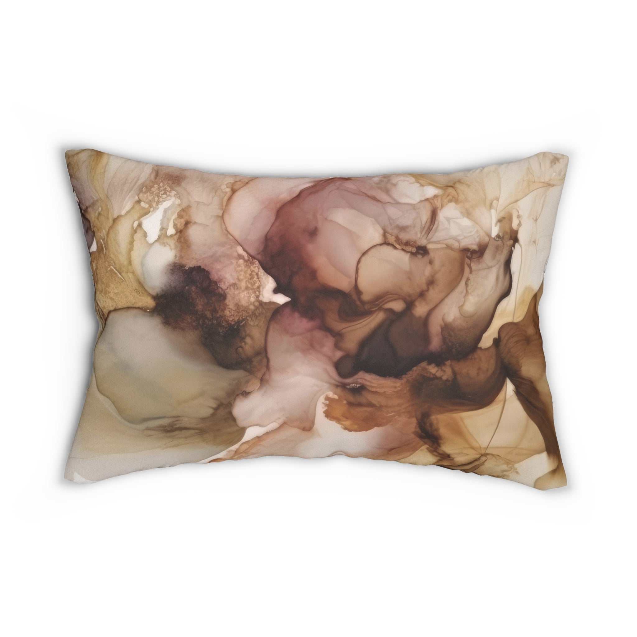 Abstract Lumbar Pillow | Neutral Liquid Alcohol Ink