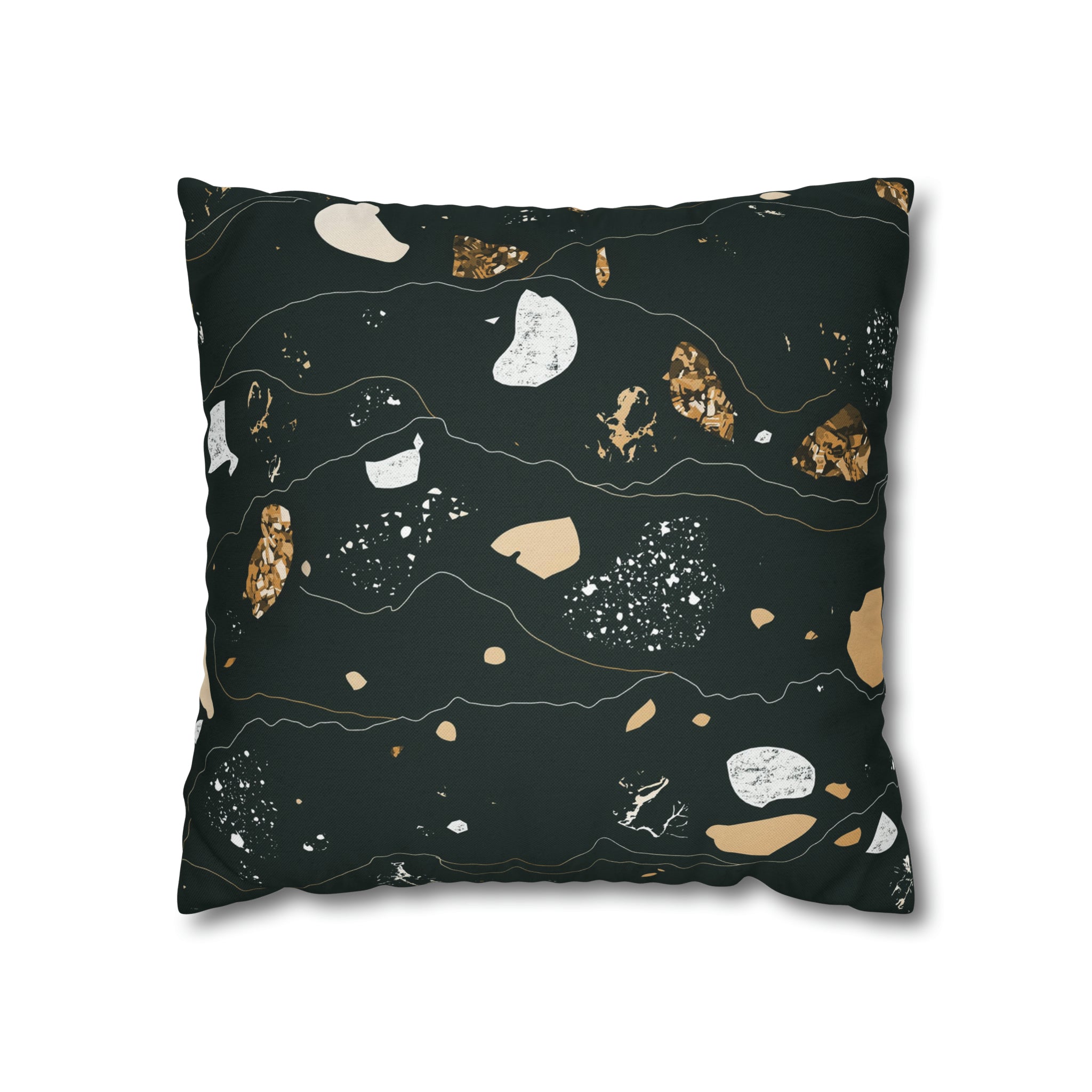 Abstract Pillow Cover | Black Beige