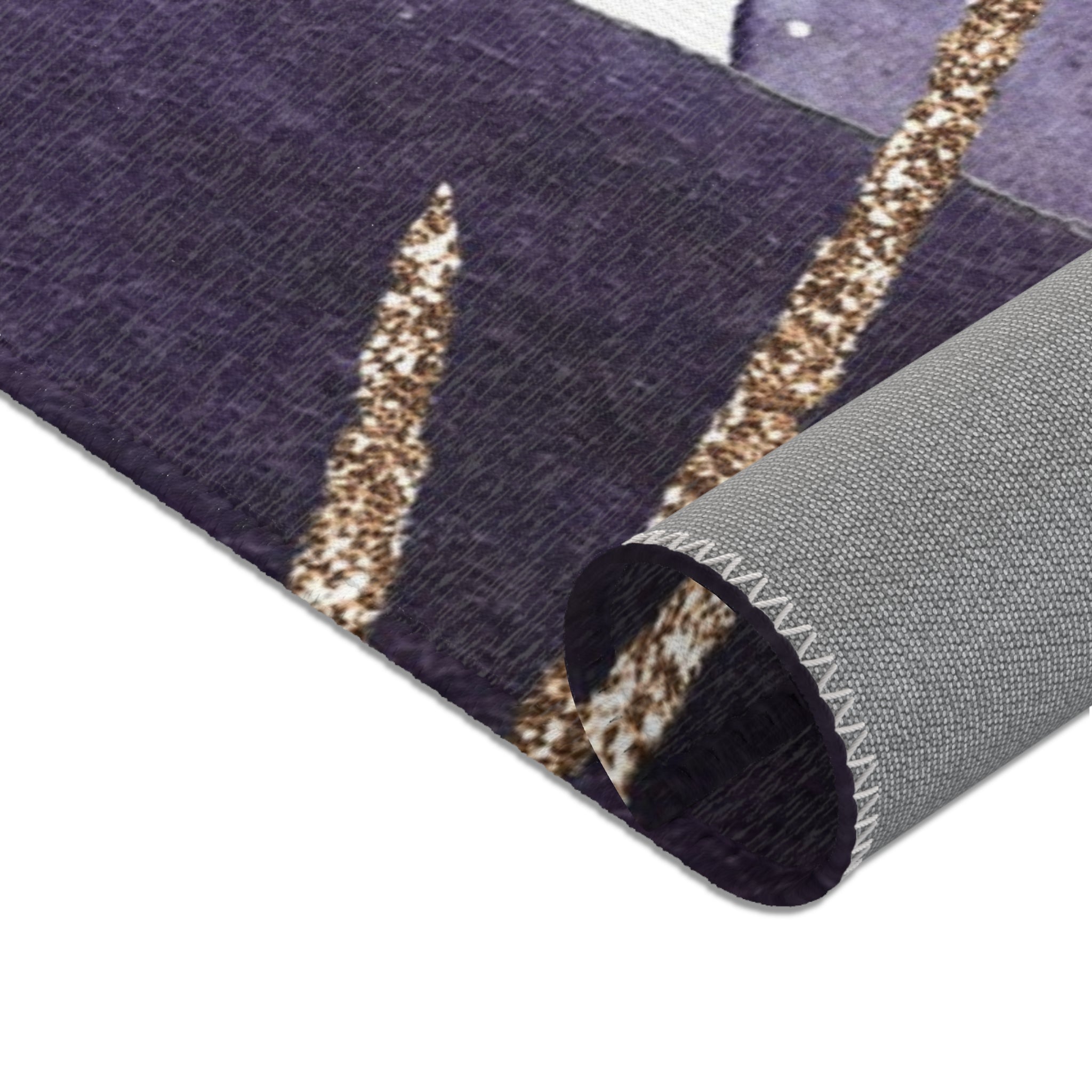 Abstract Area Rug | Watercolor Lavender Purple White