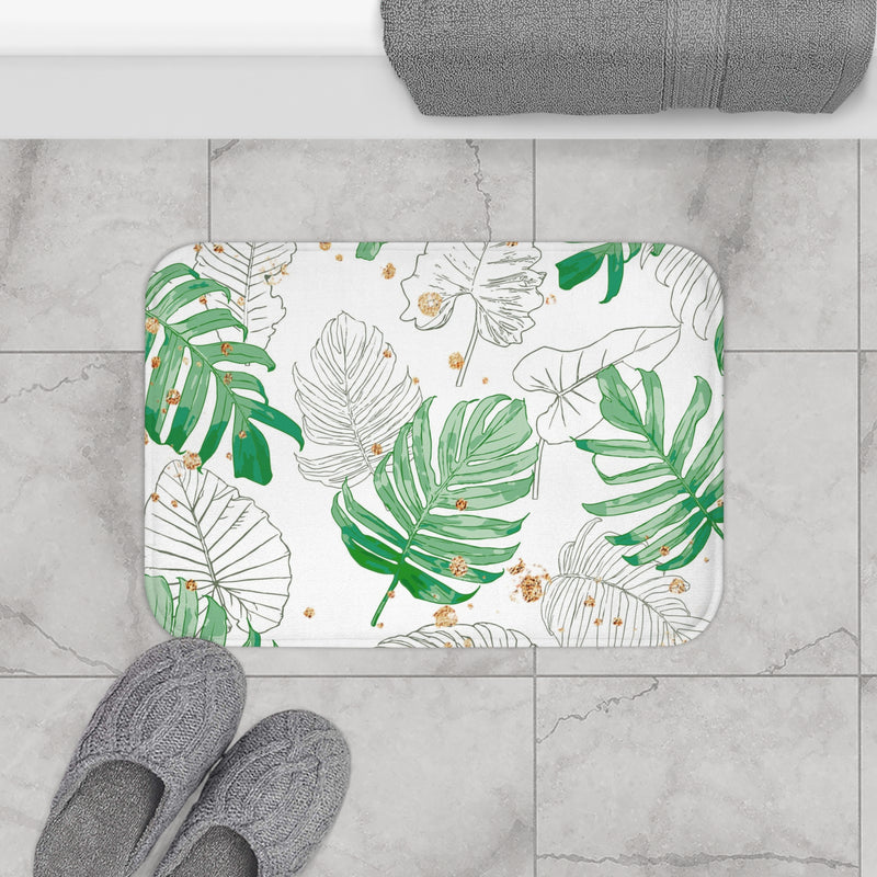 Bath, Kitchen Mat | Floral, Jungle, Sage Green White